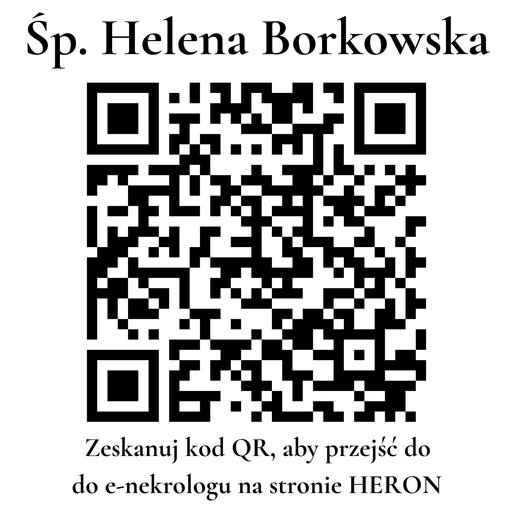 Kod QR do nekrologu Helena Borkowska