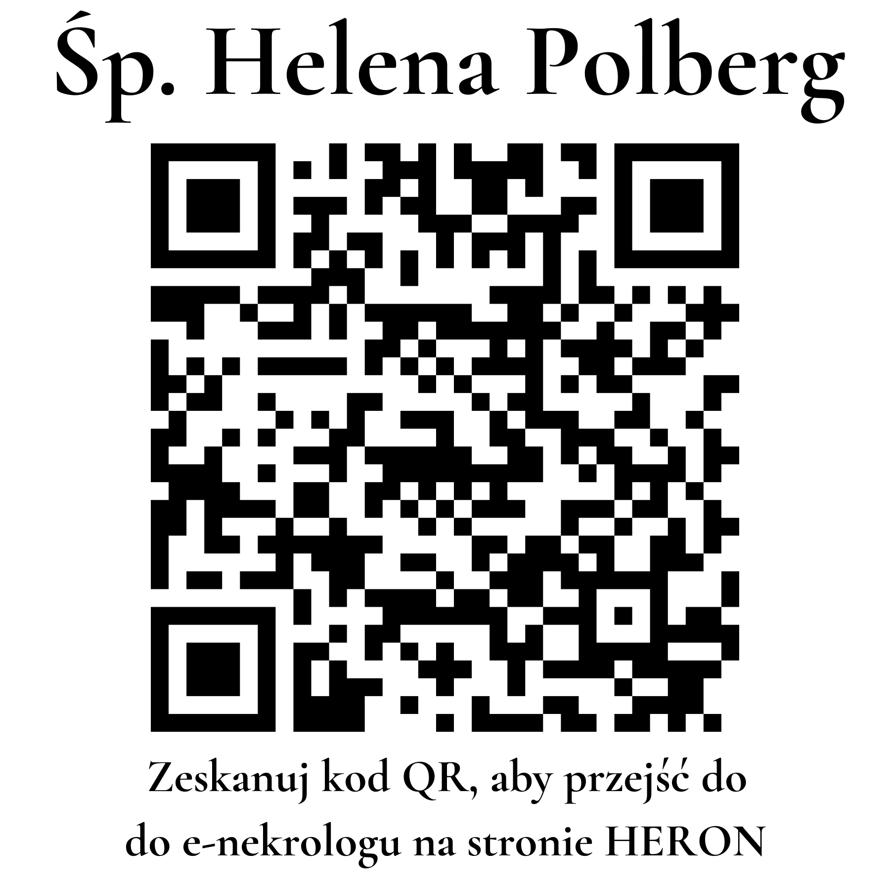 Kod QR do nekrologu Helena Polberg