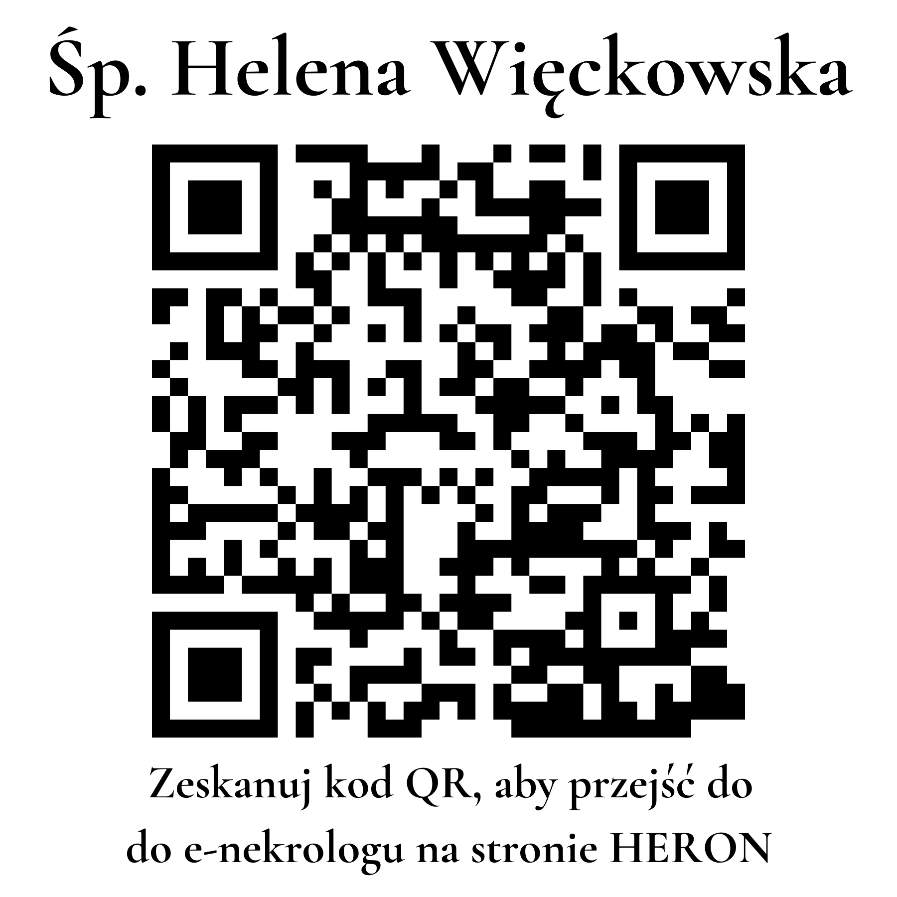 Kod QR do nekrologu Helena Więckowska
