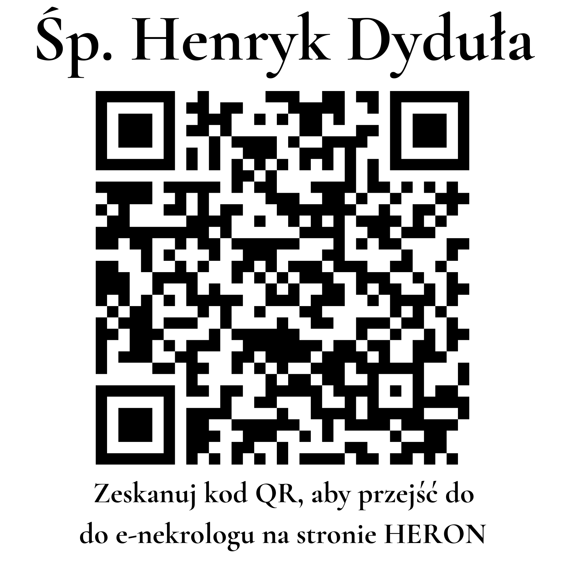 Kod QR do nekrologu Henryk Dyduła