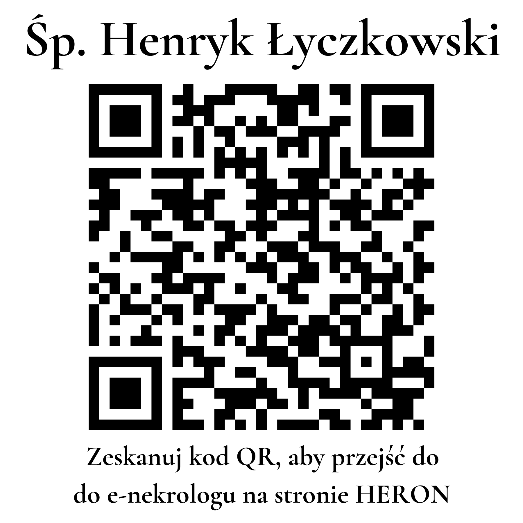 Kod QR do nekrologu Henryk Łyczkowski