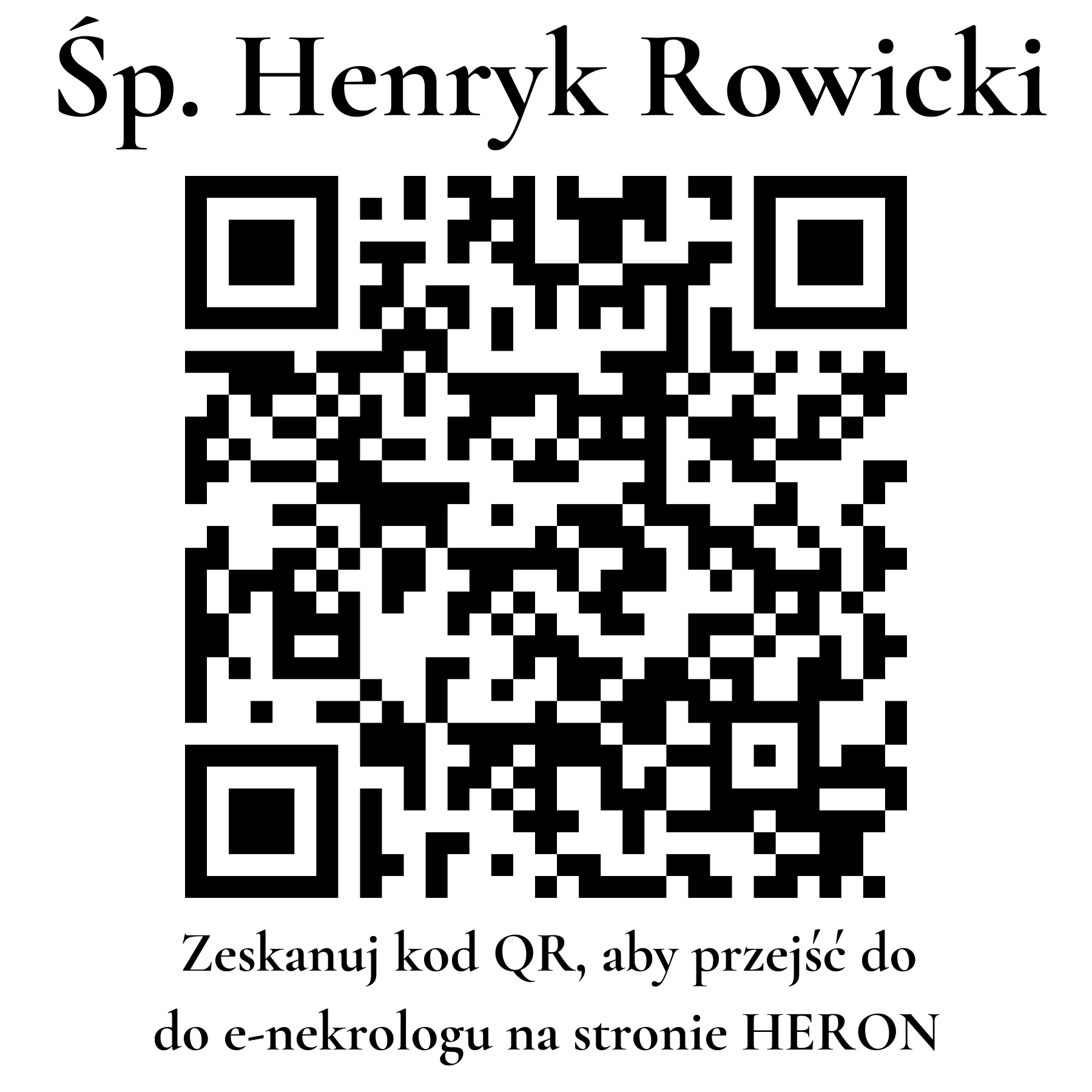 Kod QR do nekrologu Henryk Rowicki