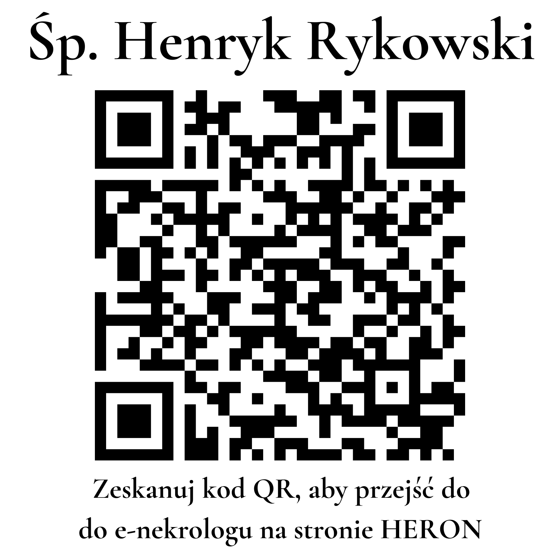 Kod QR do nekrologu Henryk Rykowski