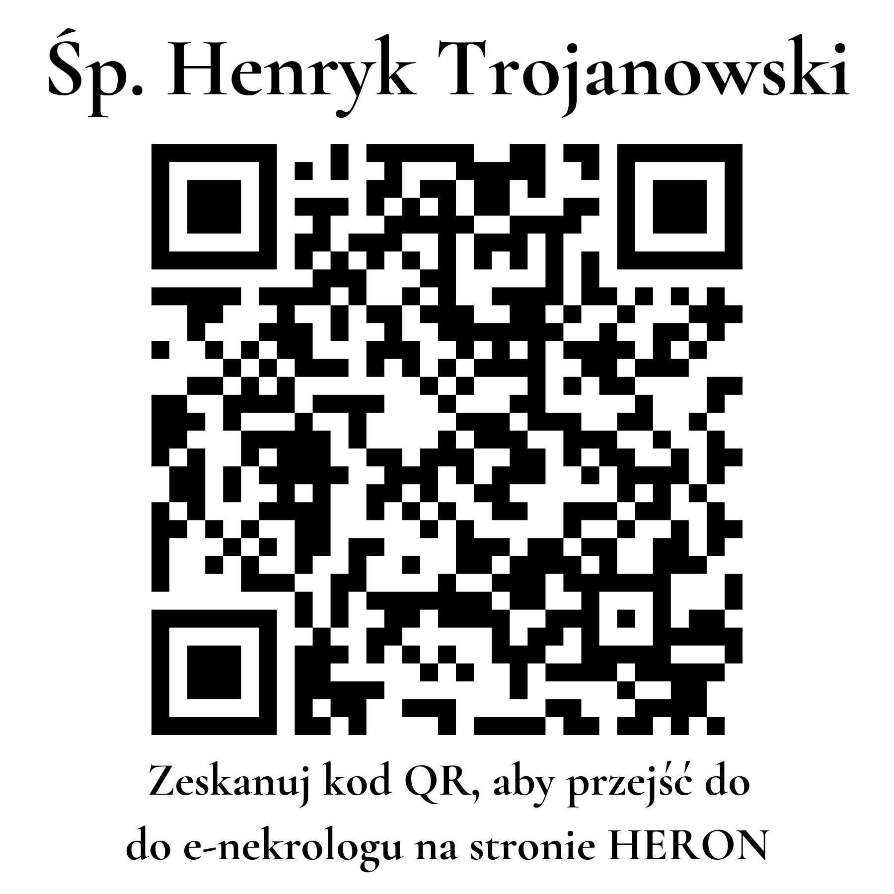 Kod QR do nekrologu Henryk Trojanowski