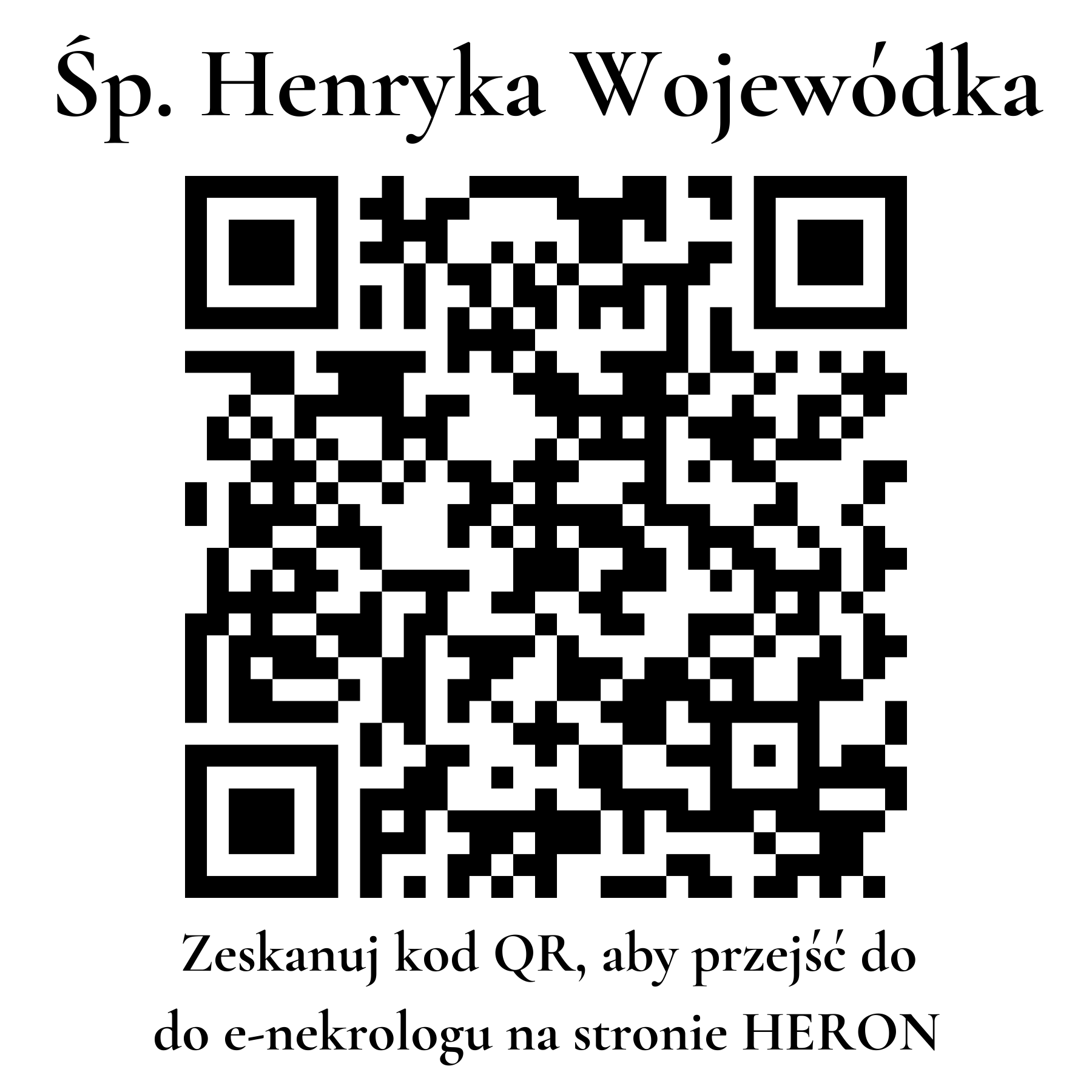 Kod QR do nekrologu Henryka Wojewódka Kod QR do nekrologu Henryka Wojewódka