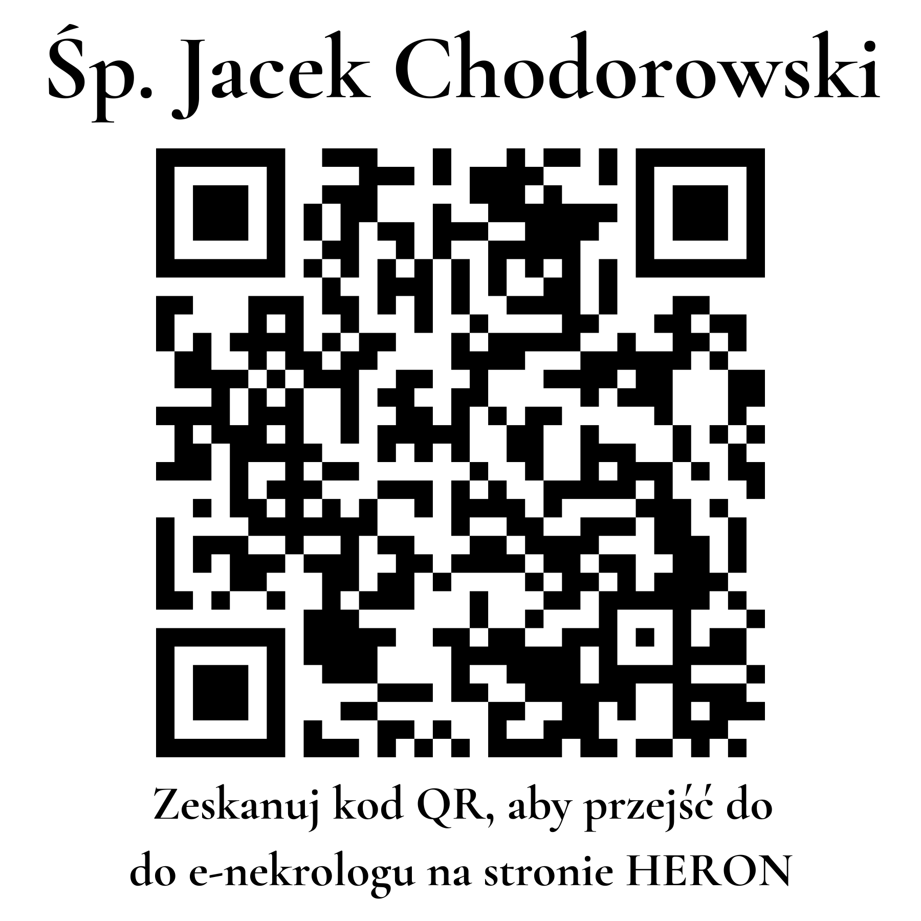 Kod QR do nekrologu Jacek Chodorowski