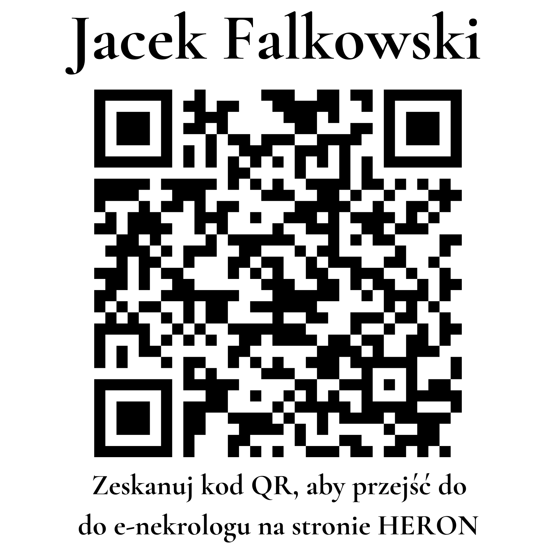 Kod QR do nekrologu Jacek Falkowski