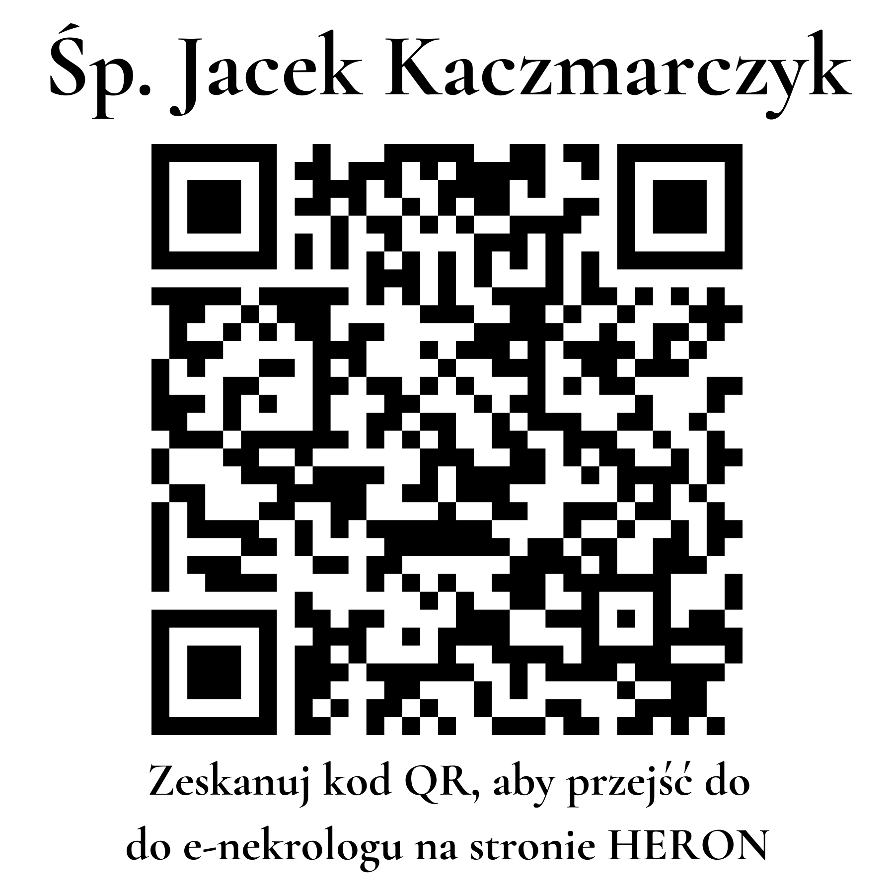 Kod QR do nekrologu Jacek Kaczmarczyk