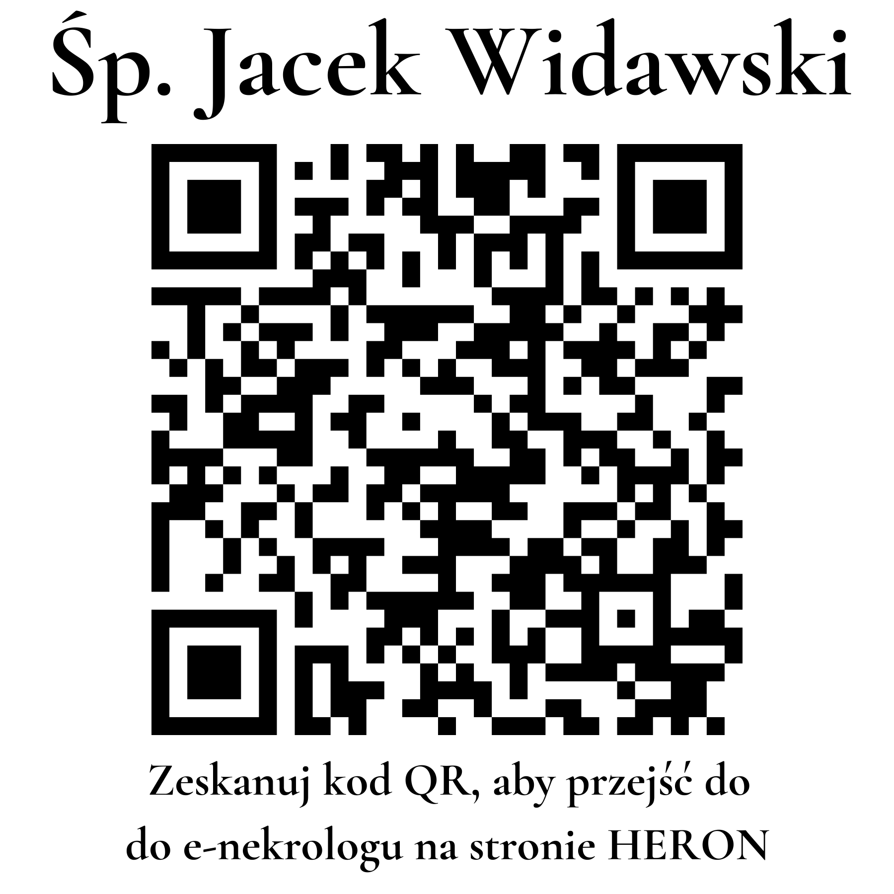 Kod QR do nekrologu Jacek Widawski
