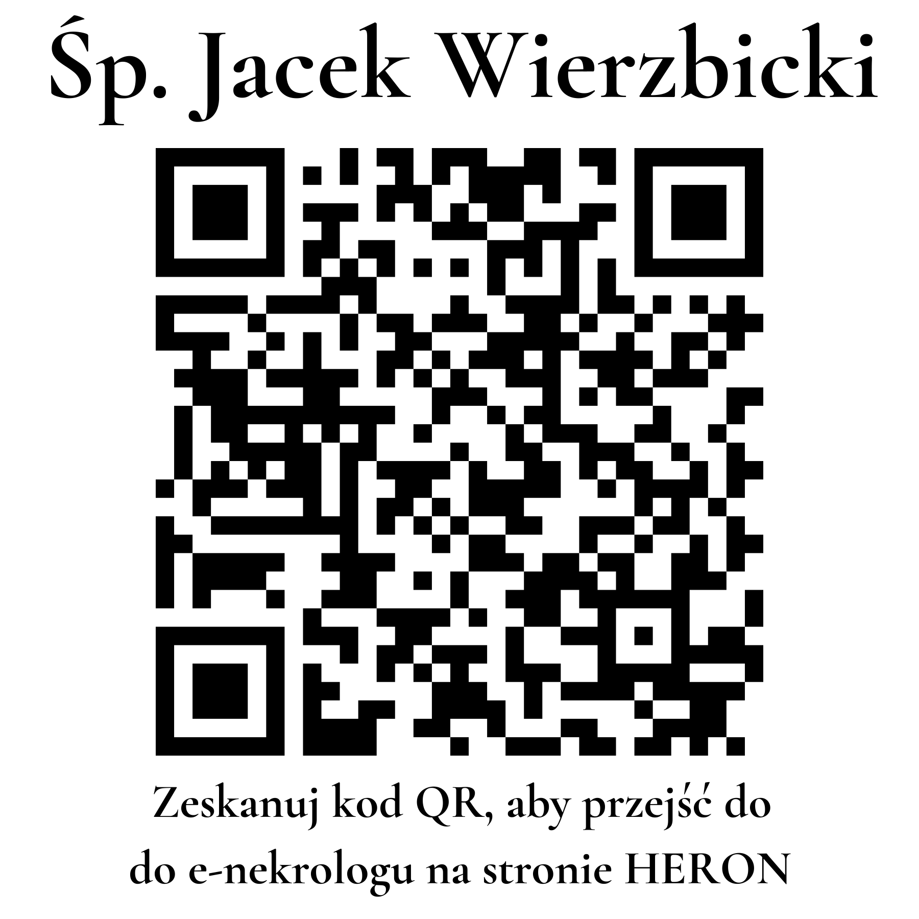 Kod QR do nekrologu Jacek Wierzbicki