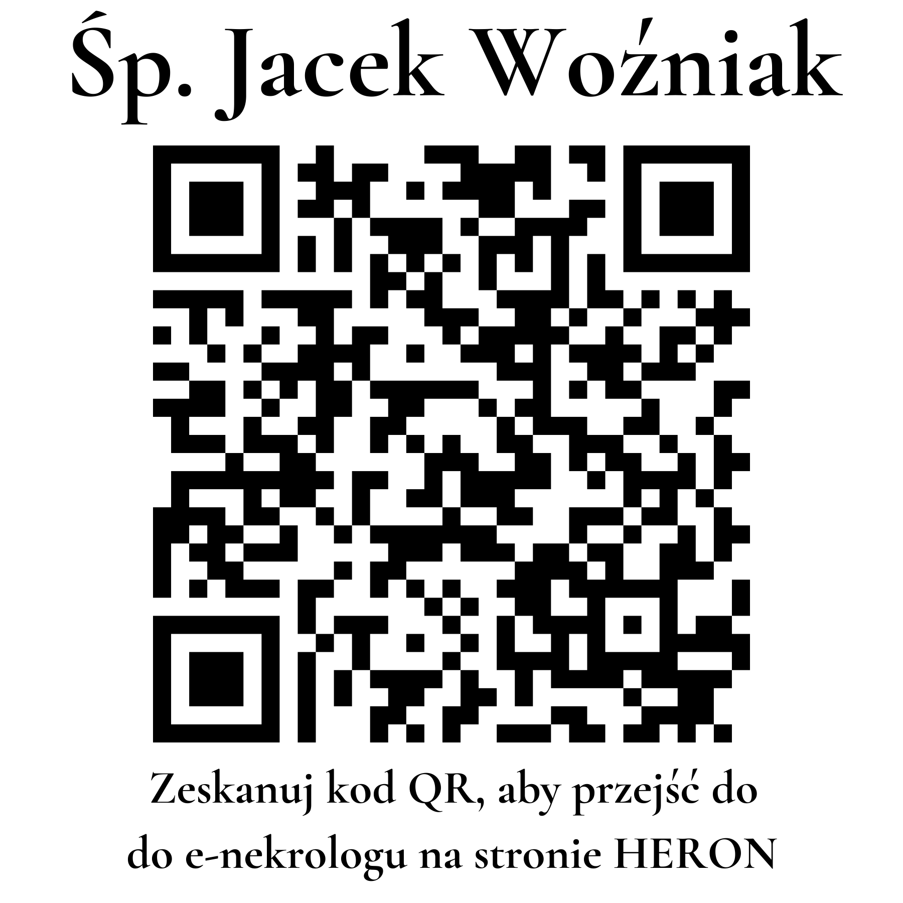 Kod QR do nekrologu Jacek Woźniak