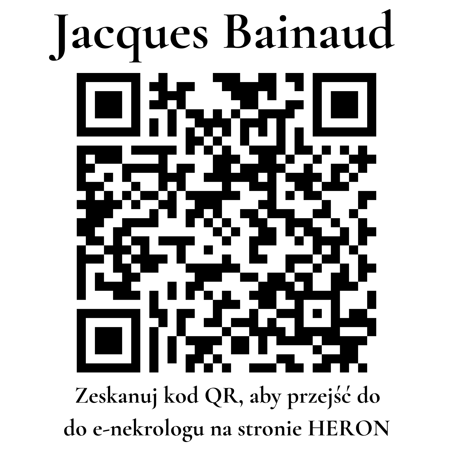 Kod QR do nekrologu Jacques Bainaud