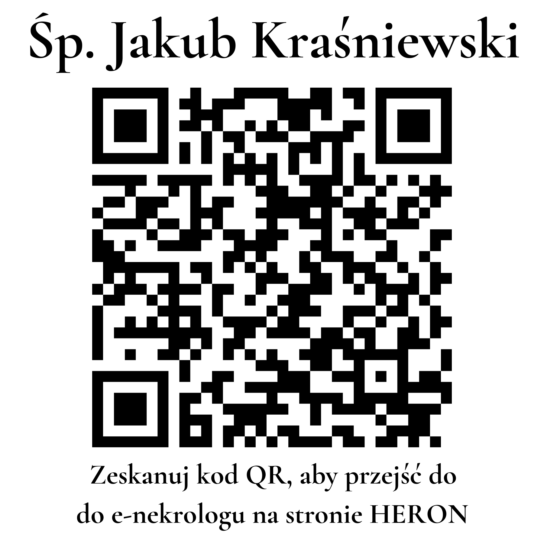 Kod QR do nekrologu Jakub Kraśniewski