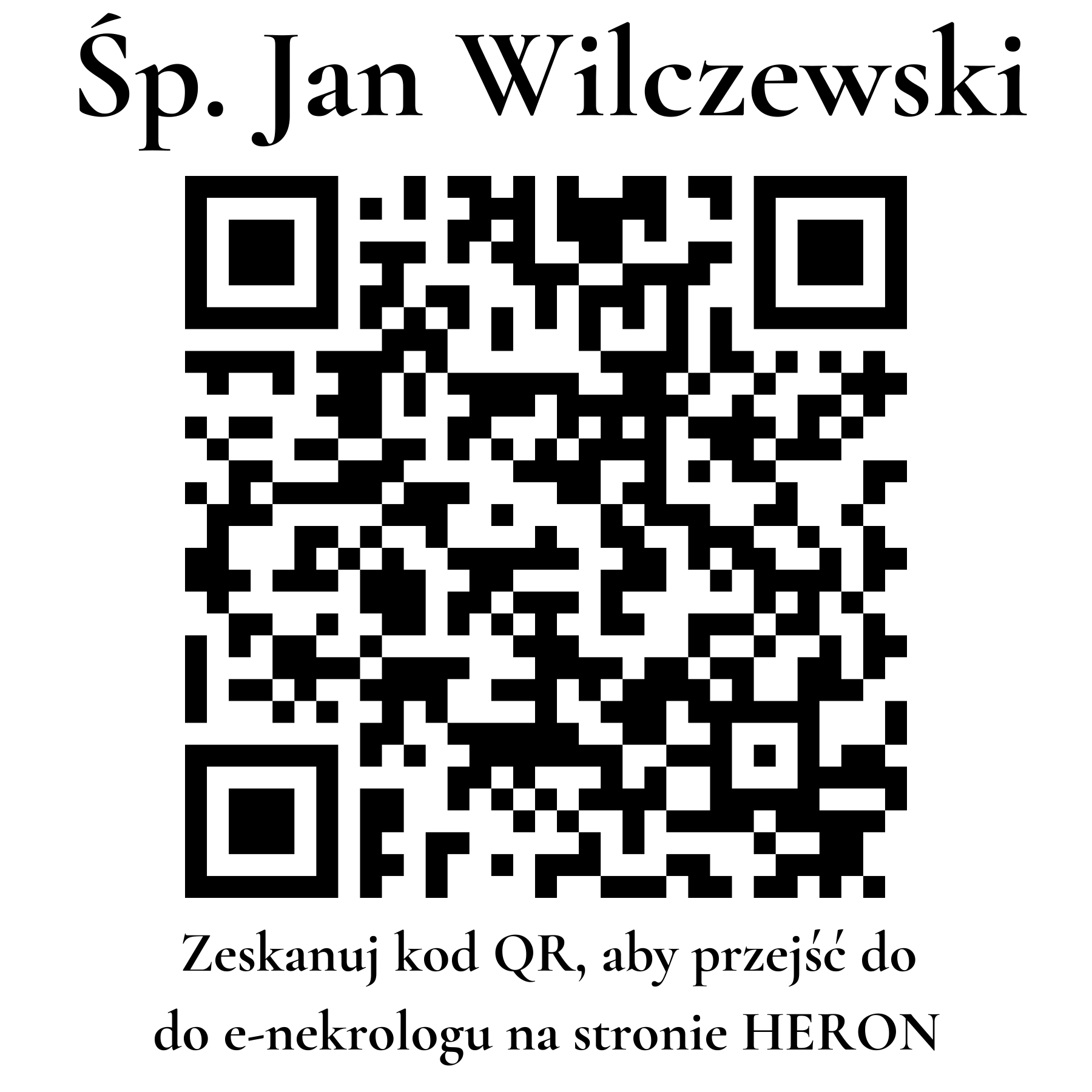 Kod QR do nekrologu Jan Wilczewski