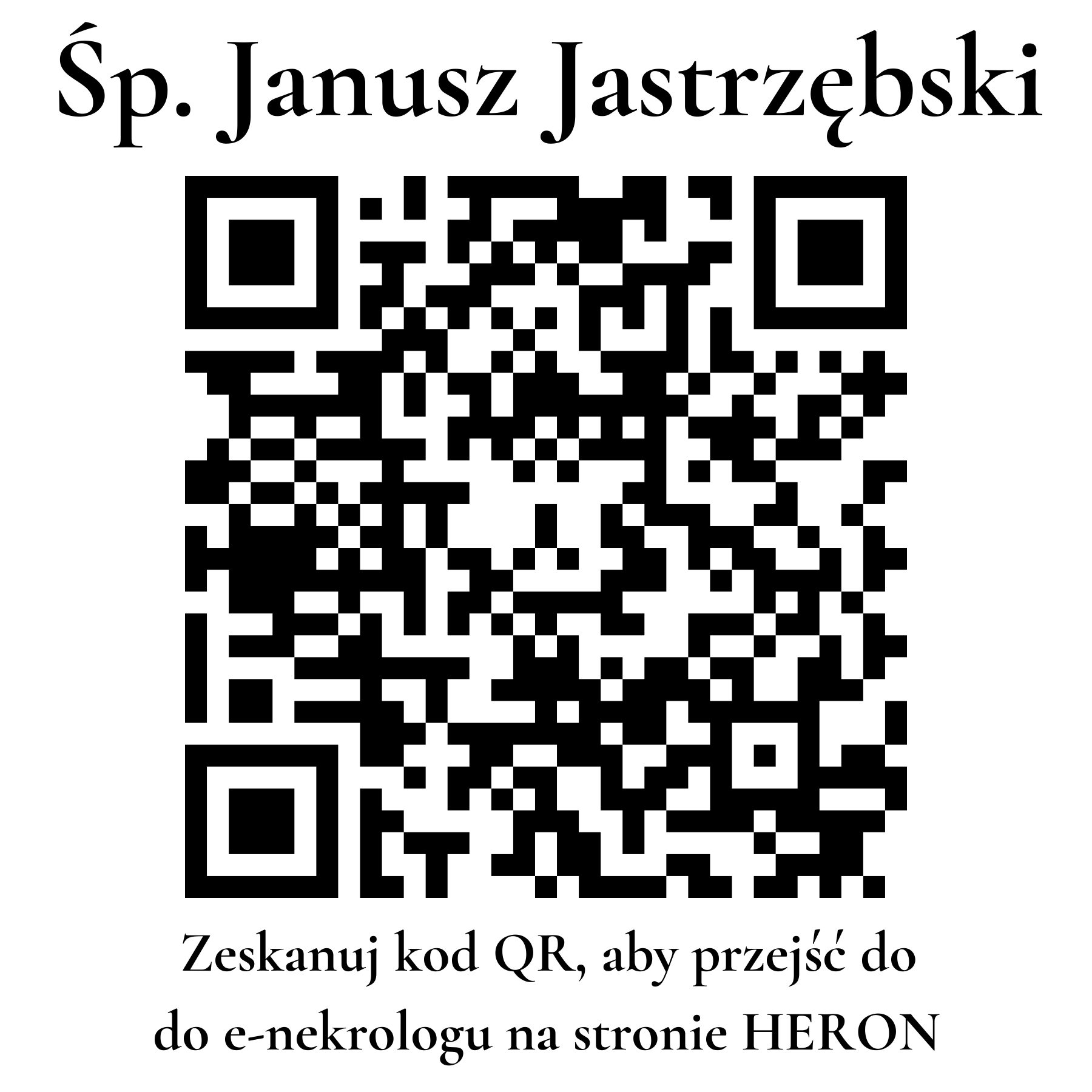 Kod QR do nekrologu Janusz Jastrzębski Kod QR do nekrologu Janusz Jastrzębski