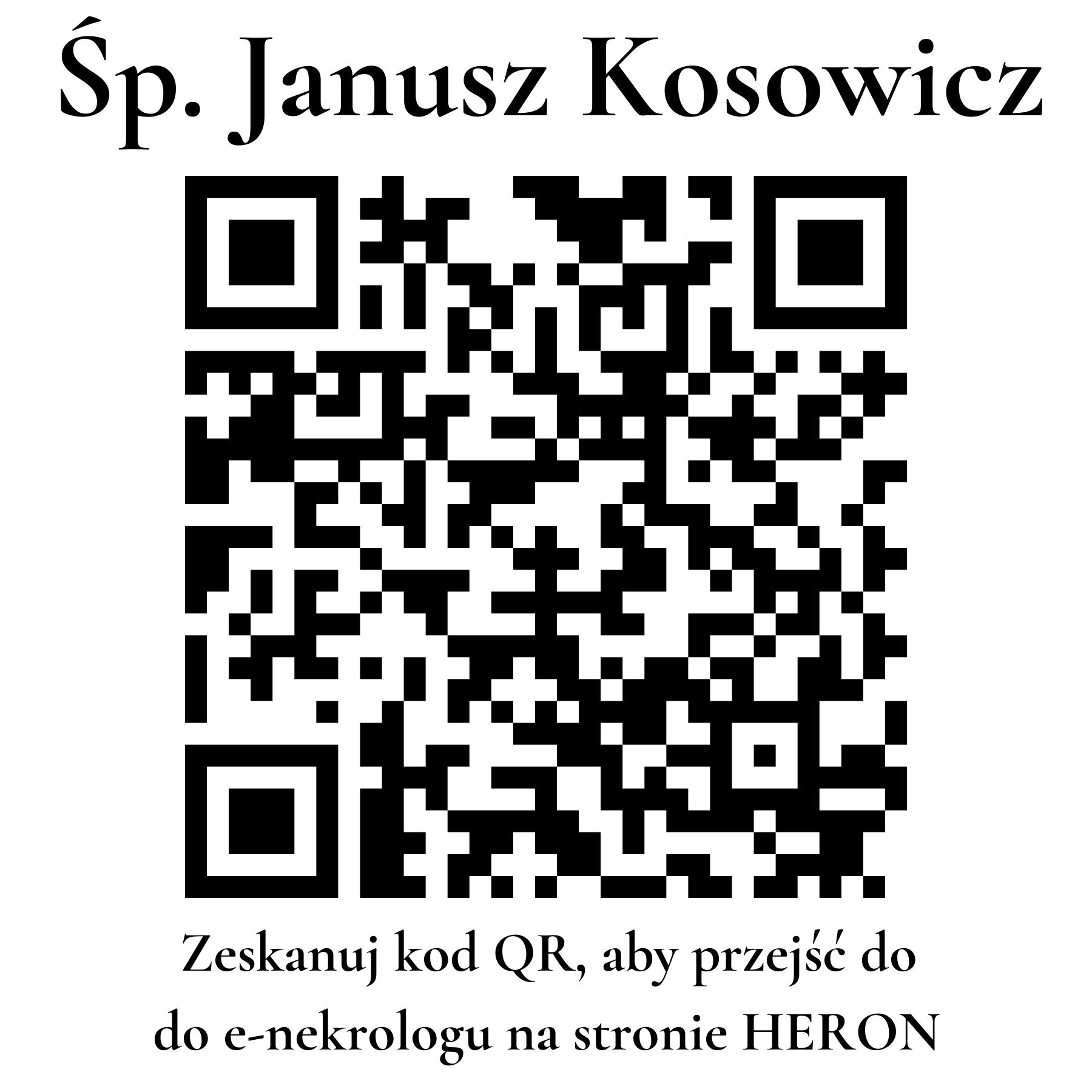 Kod QR do nekrologu Janusz Kosowicz
