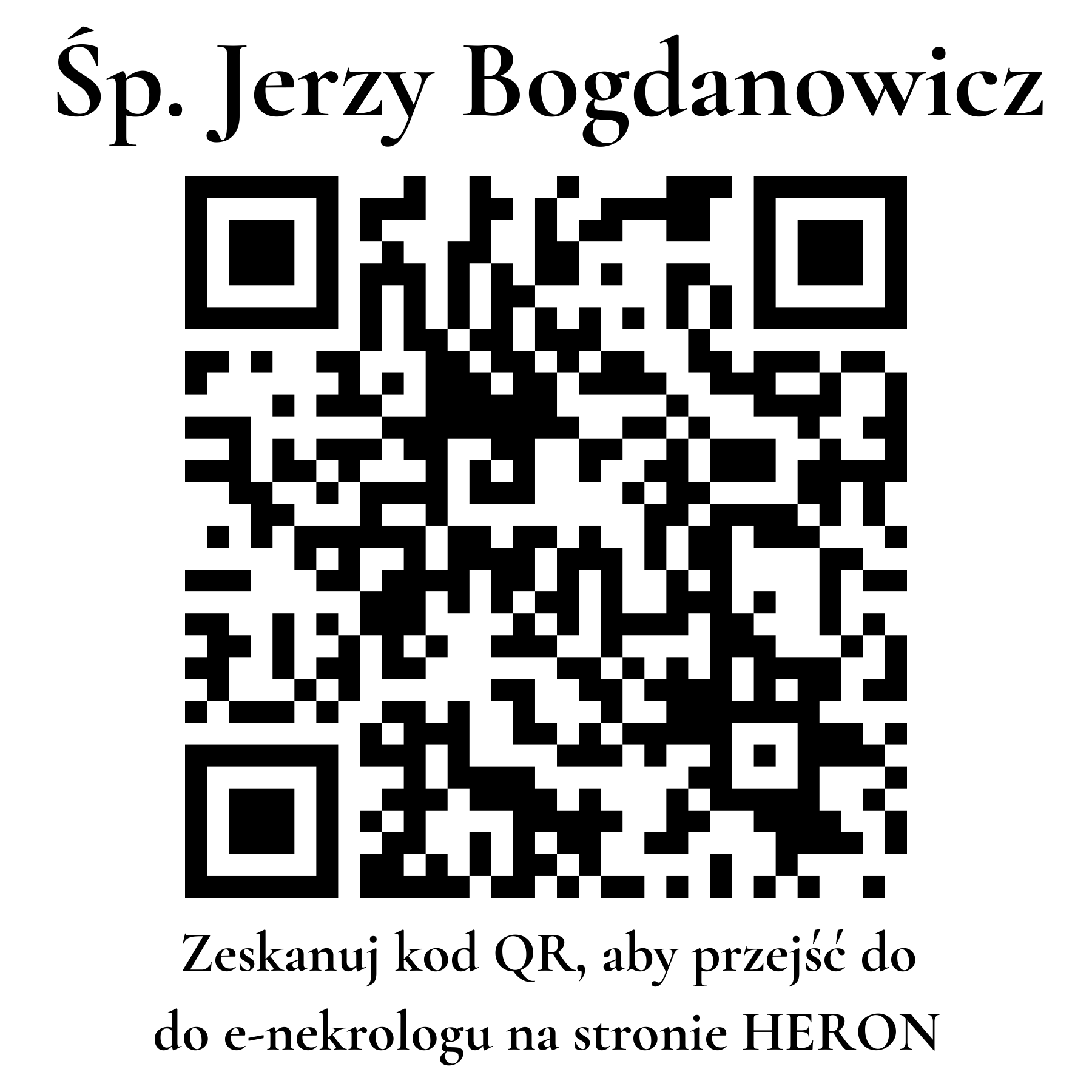 Kod QR do nekrologu Jerzy Bogdanowicz
