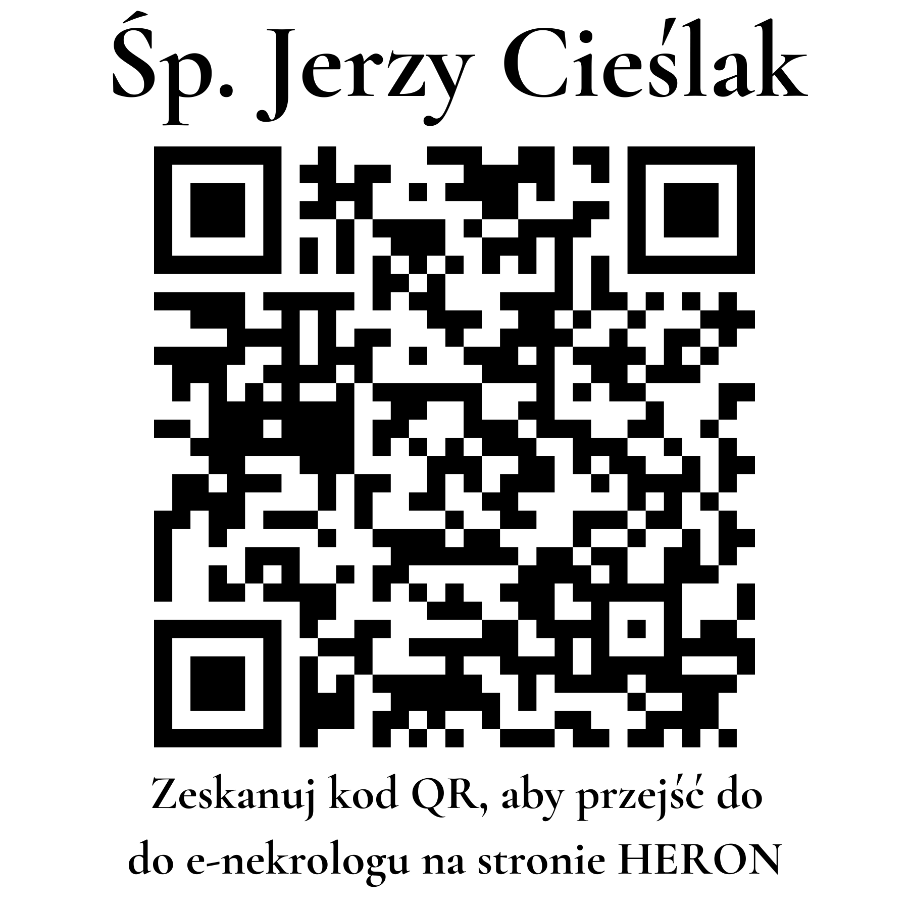Kod QR do nekrologu Jerzy Cieślak