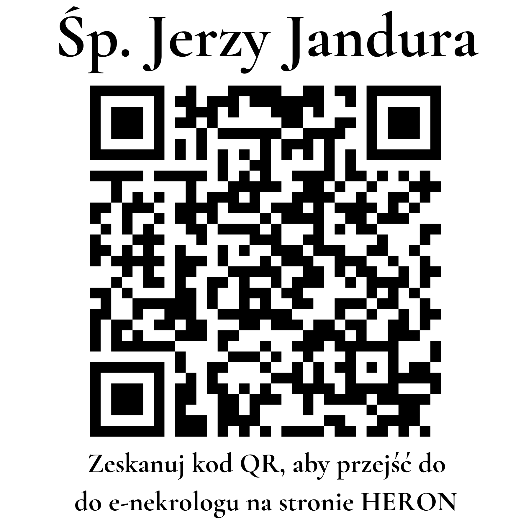 Kod QR do nekrologu Jerzy Jandura