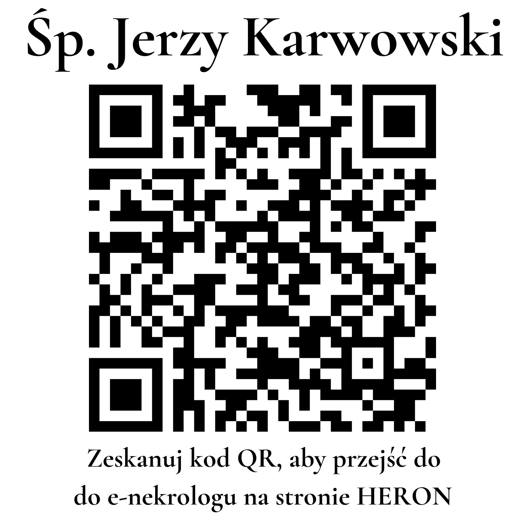 Kod QR do nekrologu Jerzy Karwowski
