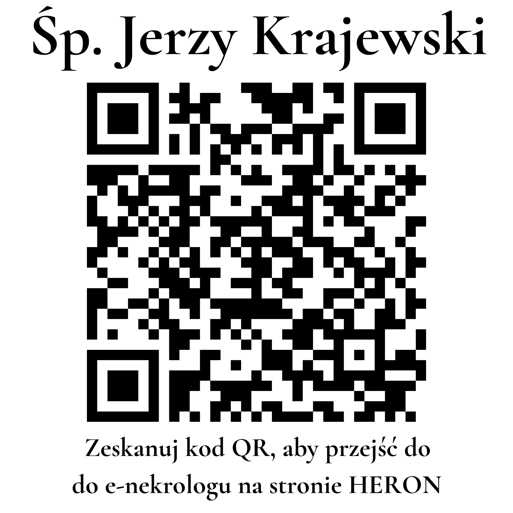 Kod QR do nekrologu Jerzy Krajewski