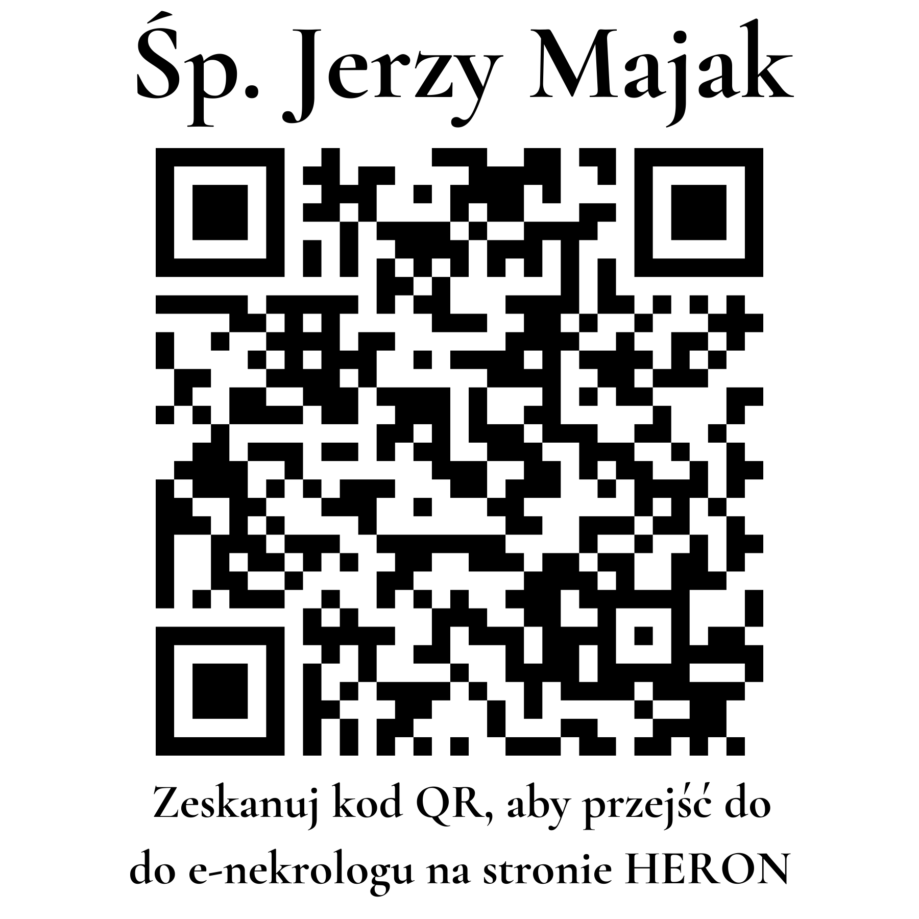 Kod QR do nekrologu Jerzy Majak