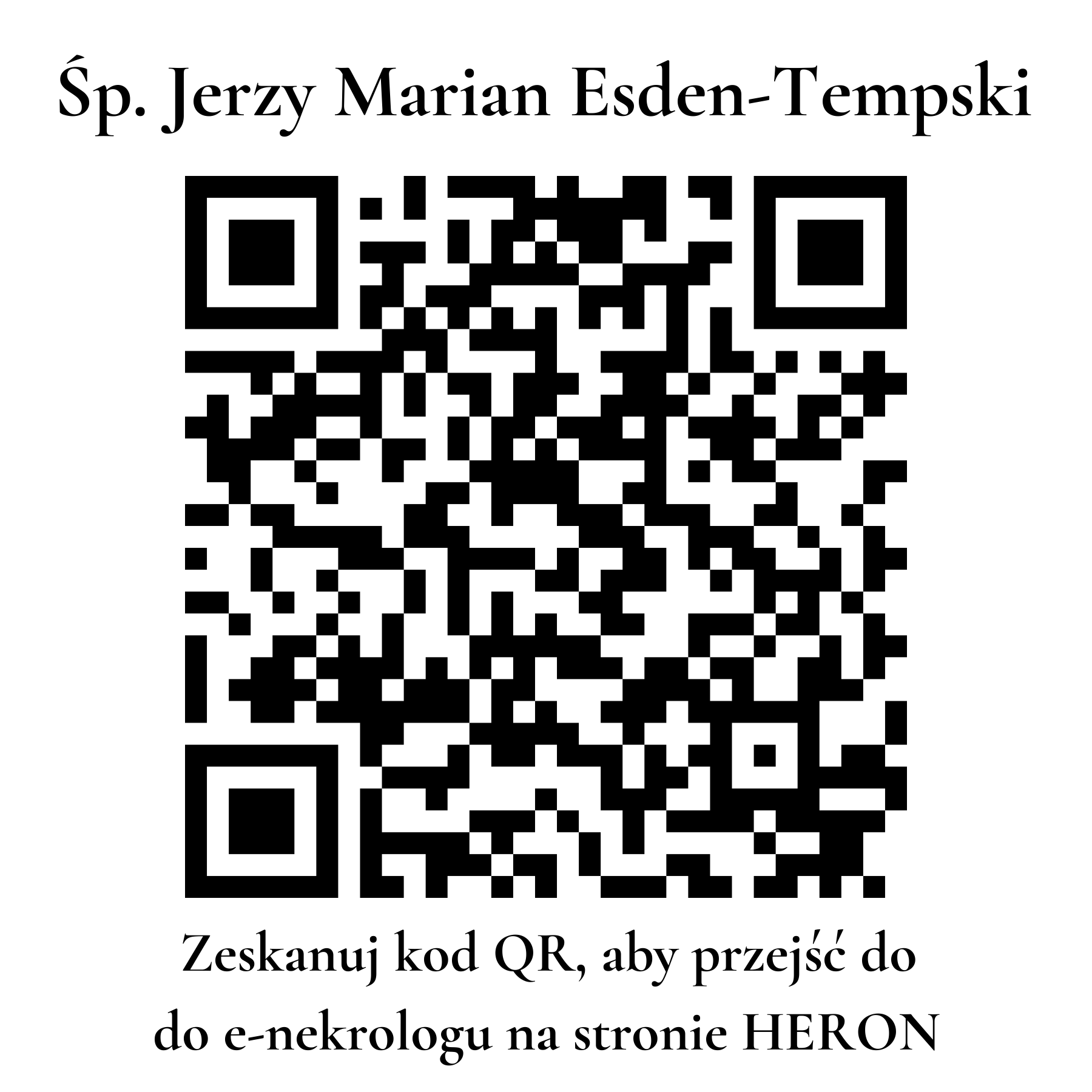 Kod QR do nekrologu Jerzy Marian Esden-Tempski