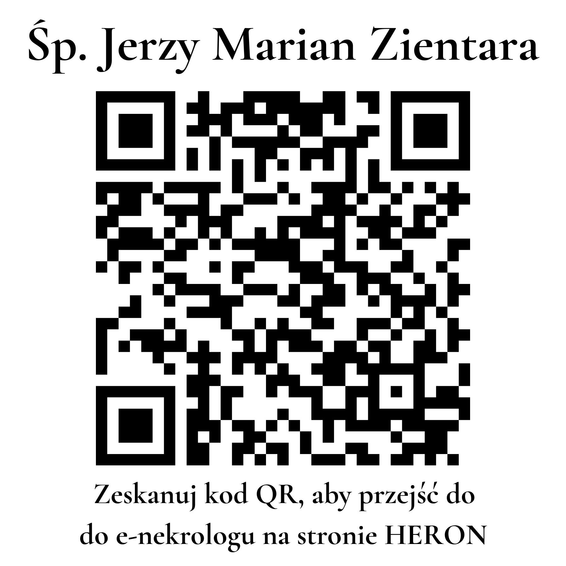 Kod QR do nekrologu Jerzy Marian Zientara