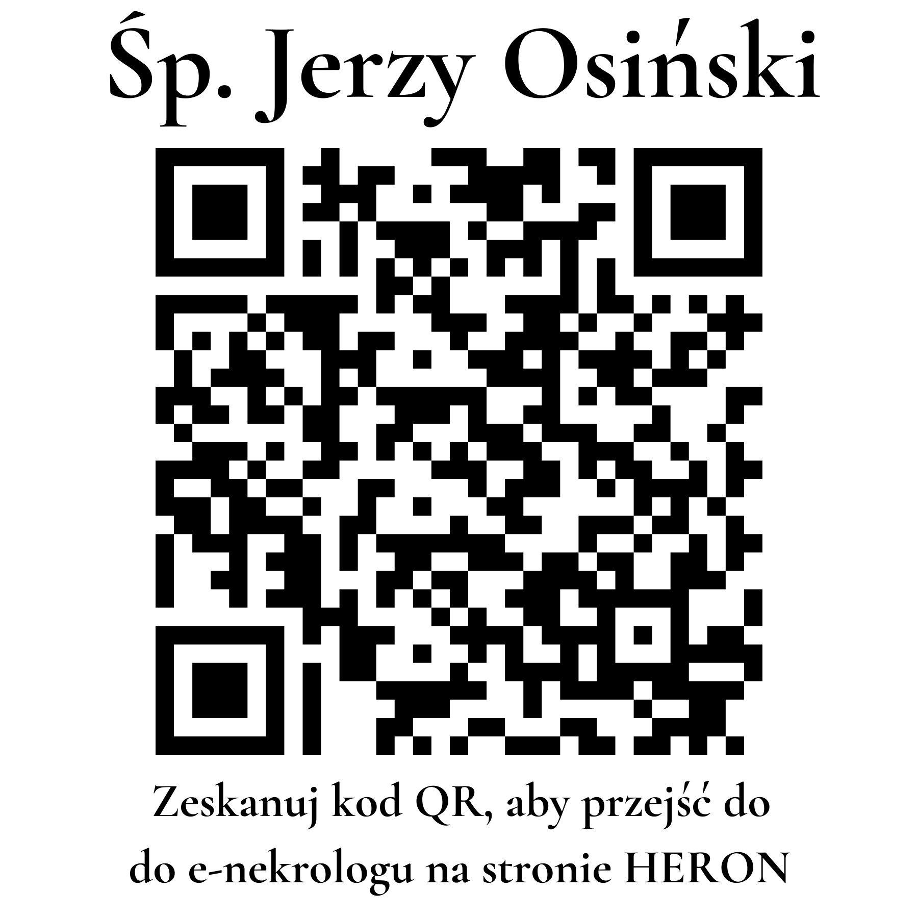 Kod QR do nekrologu Jerzy Osiński