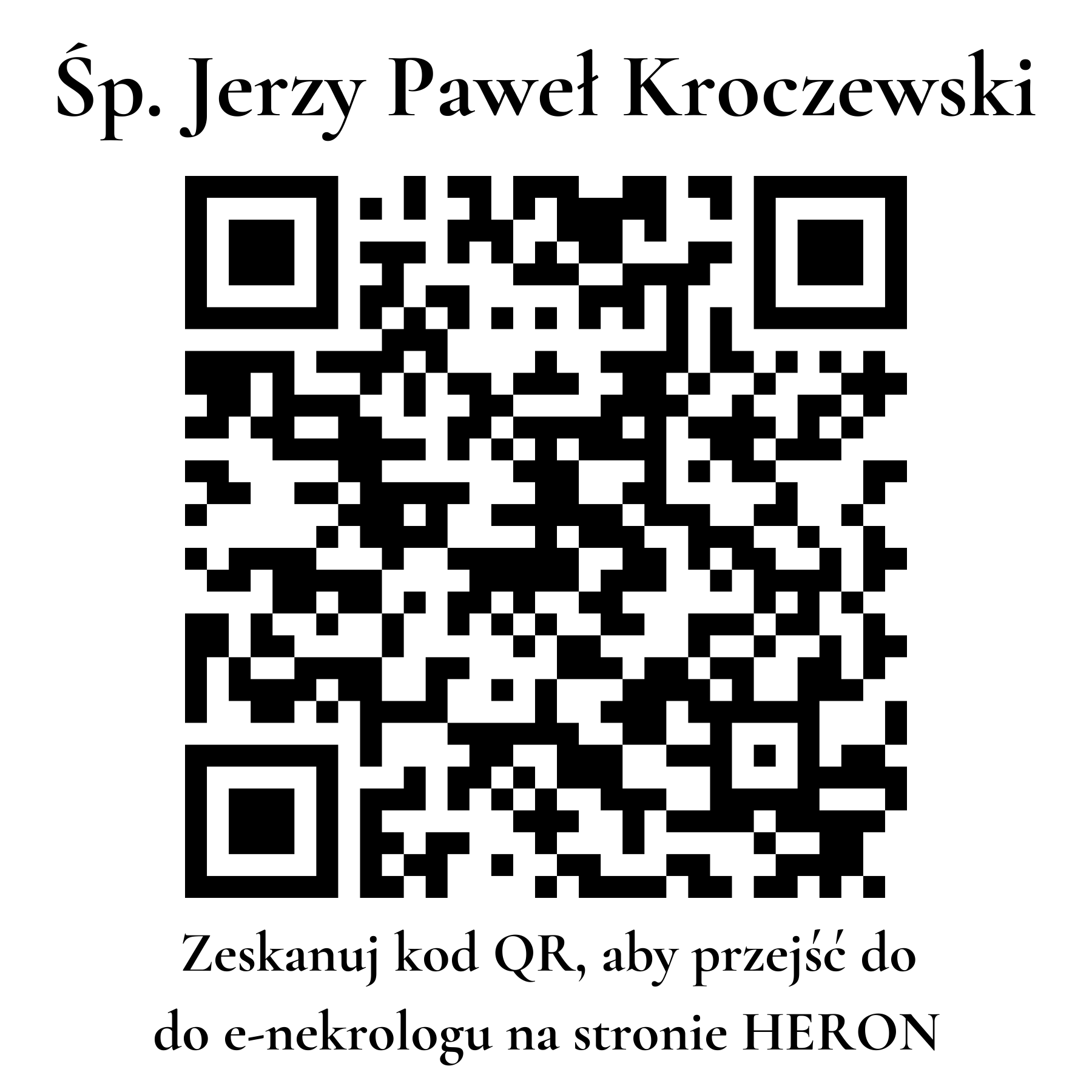 Kod QR do nekrologu Jerzy Paweł Kroczewski