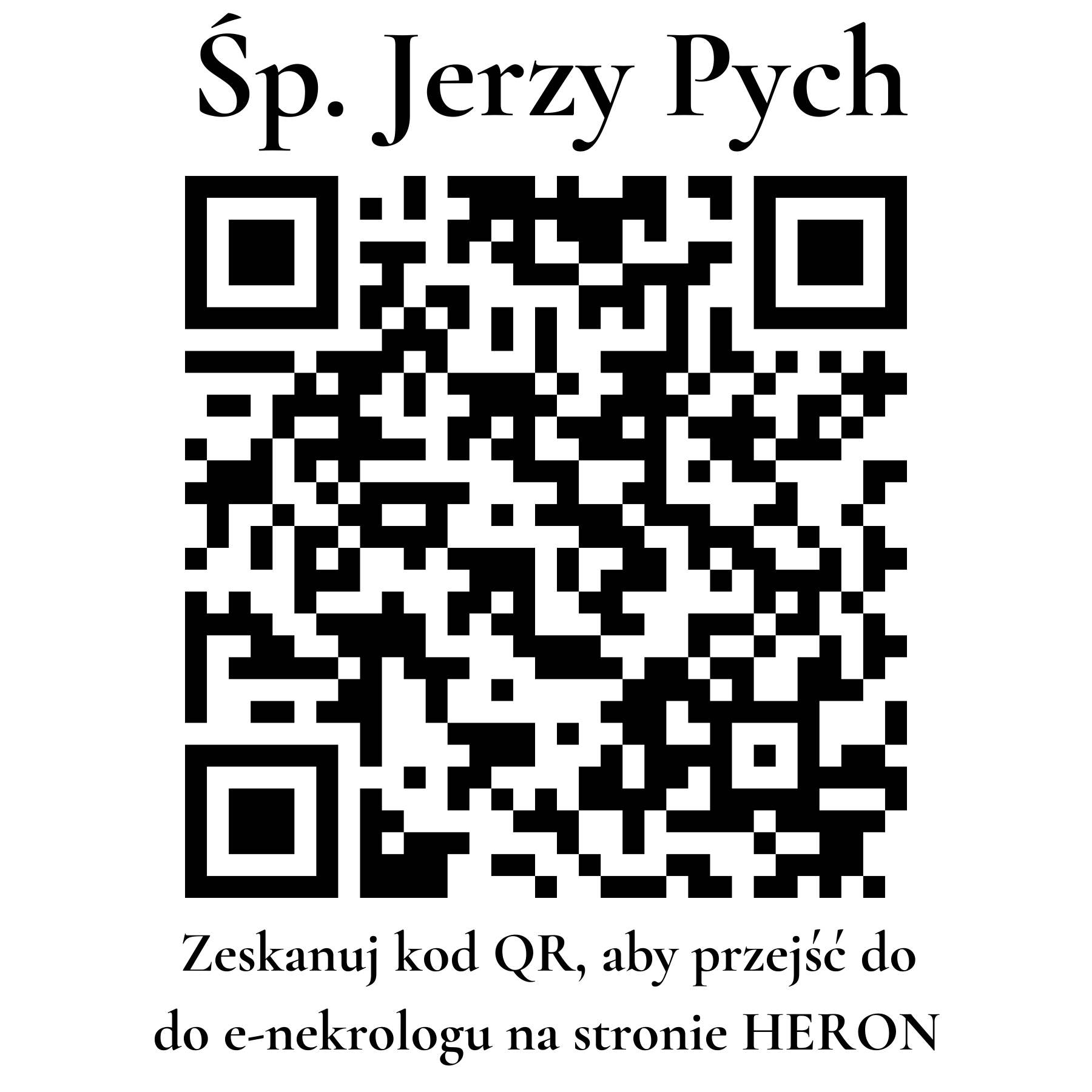 Kod QR do nekrologu Jerzy Pych Kod QR do nekrologu Jerzy Pych