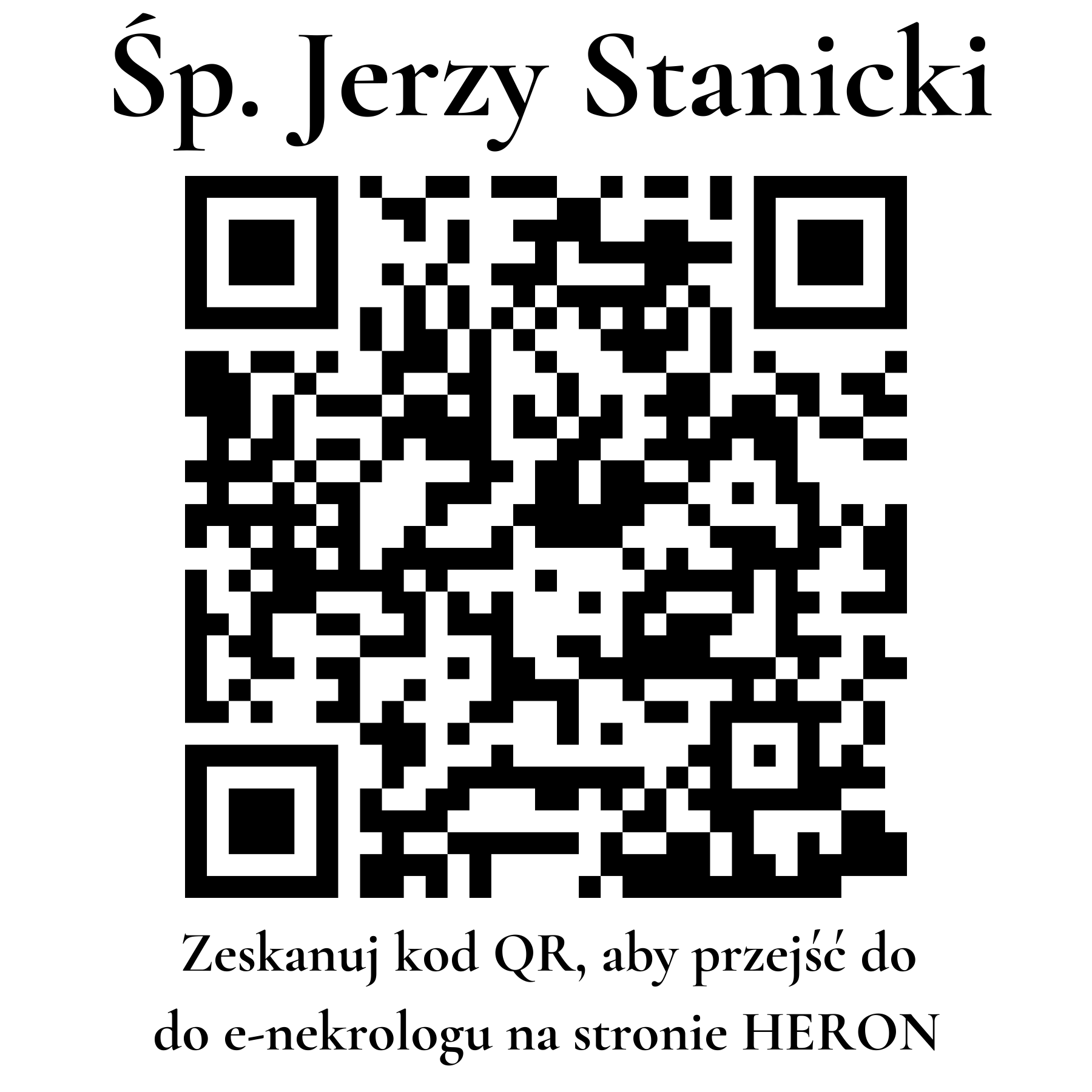 Kod QR do nekrologu Jerzy Stanicki