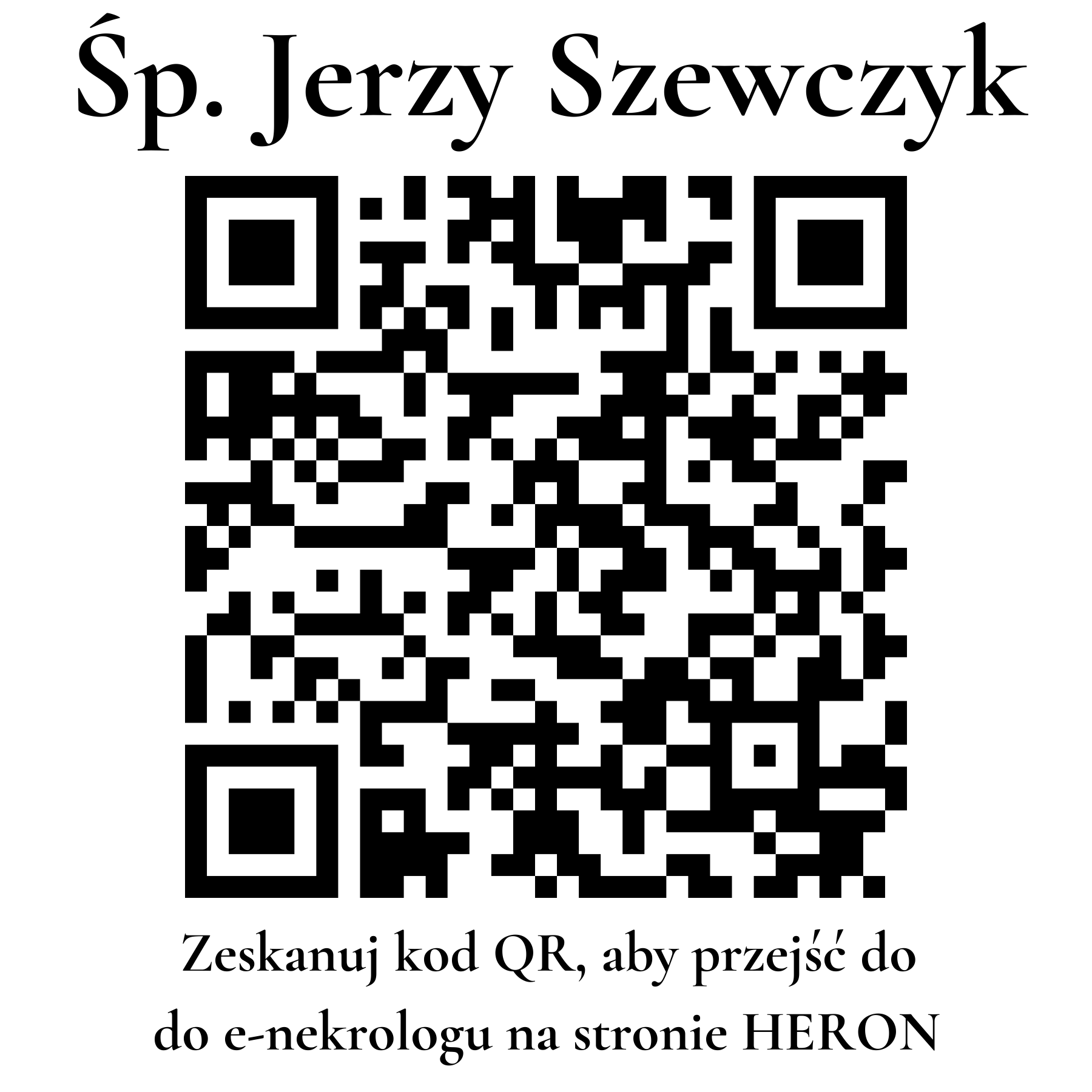 Kod QR do nekrologu Jerzy Szewczyk
