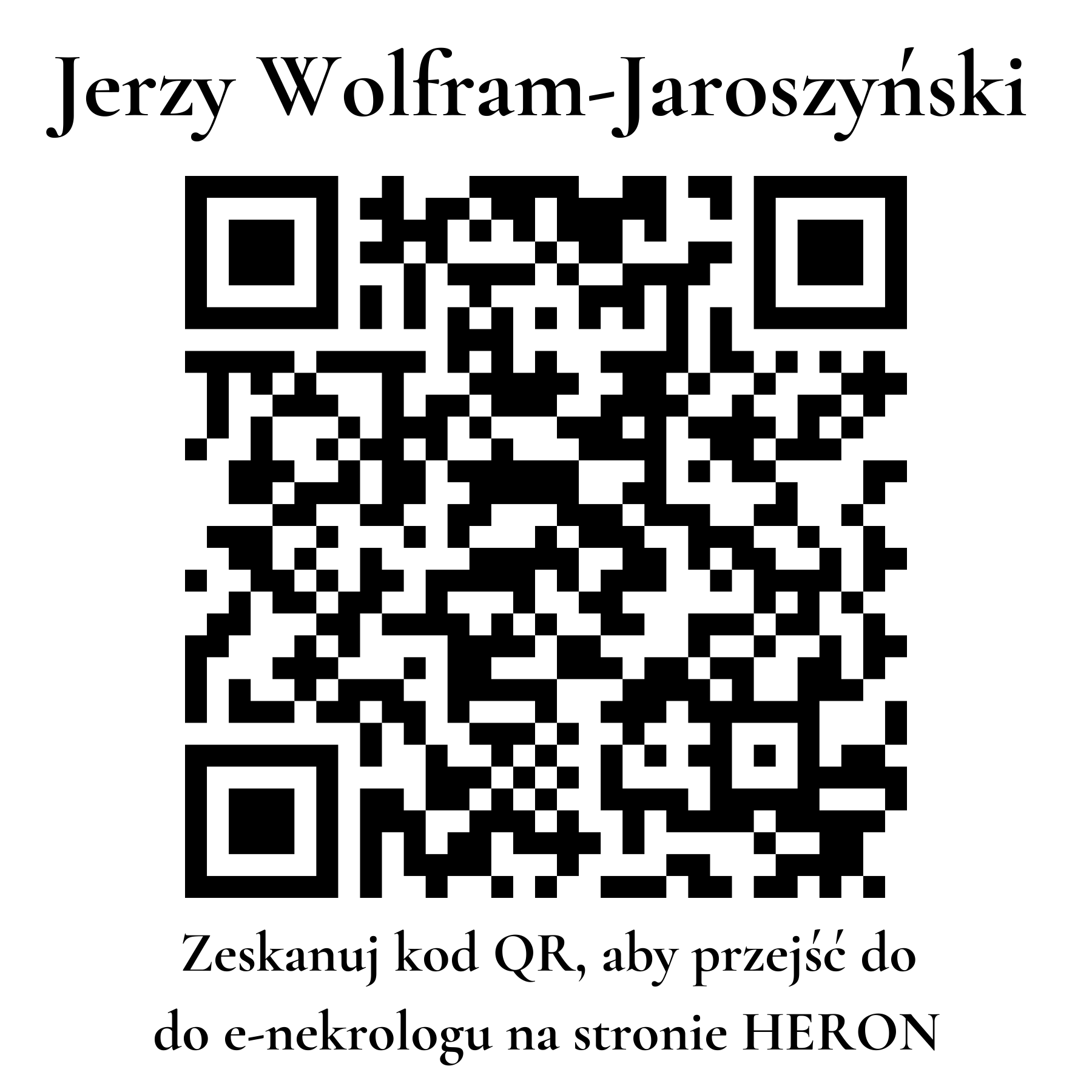 Kod QR do nekrologu Jerzy Wolfram-Jaroszyński