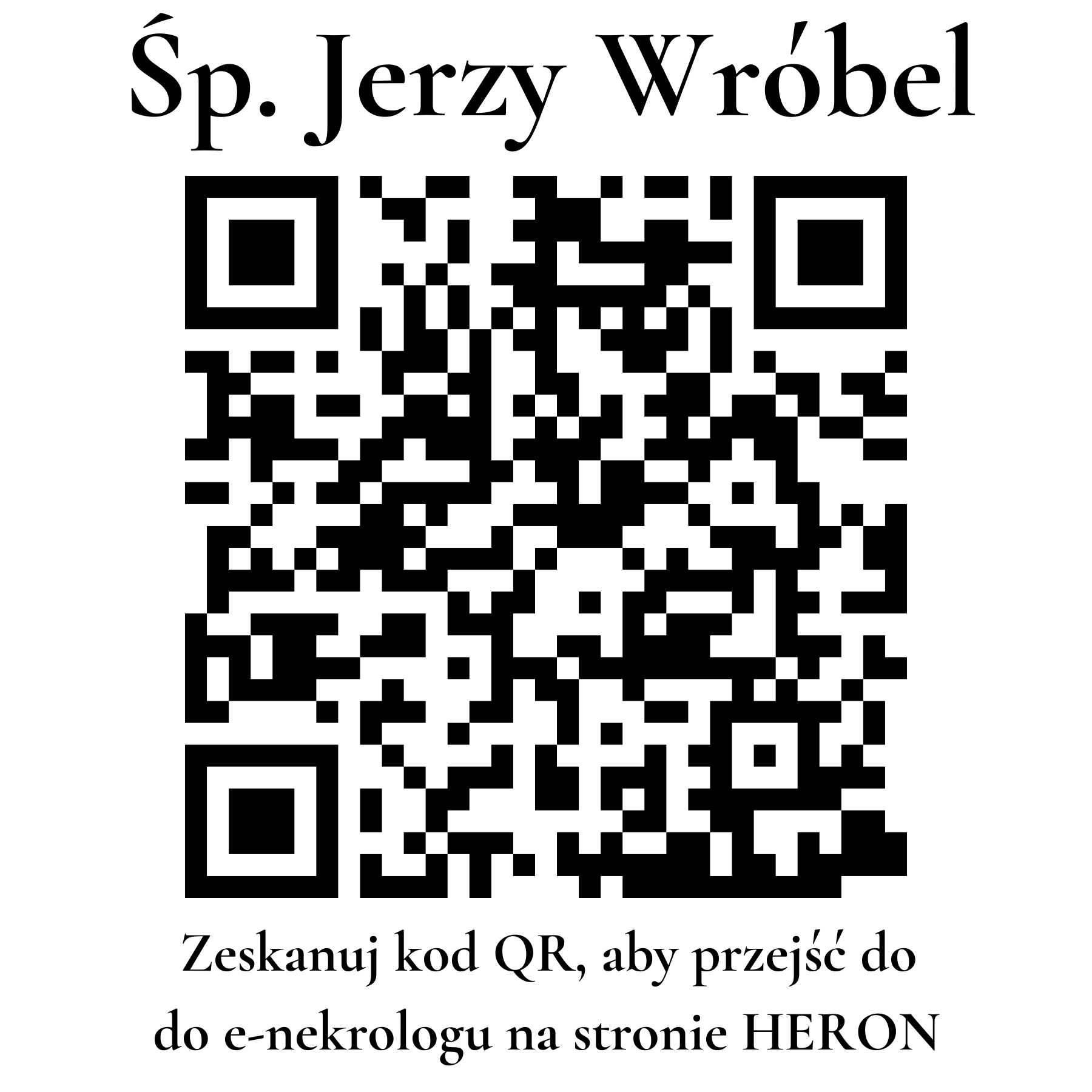 Kod QR do nekrologu Jerzy Wróbel