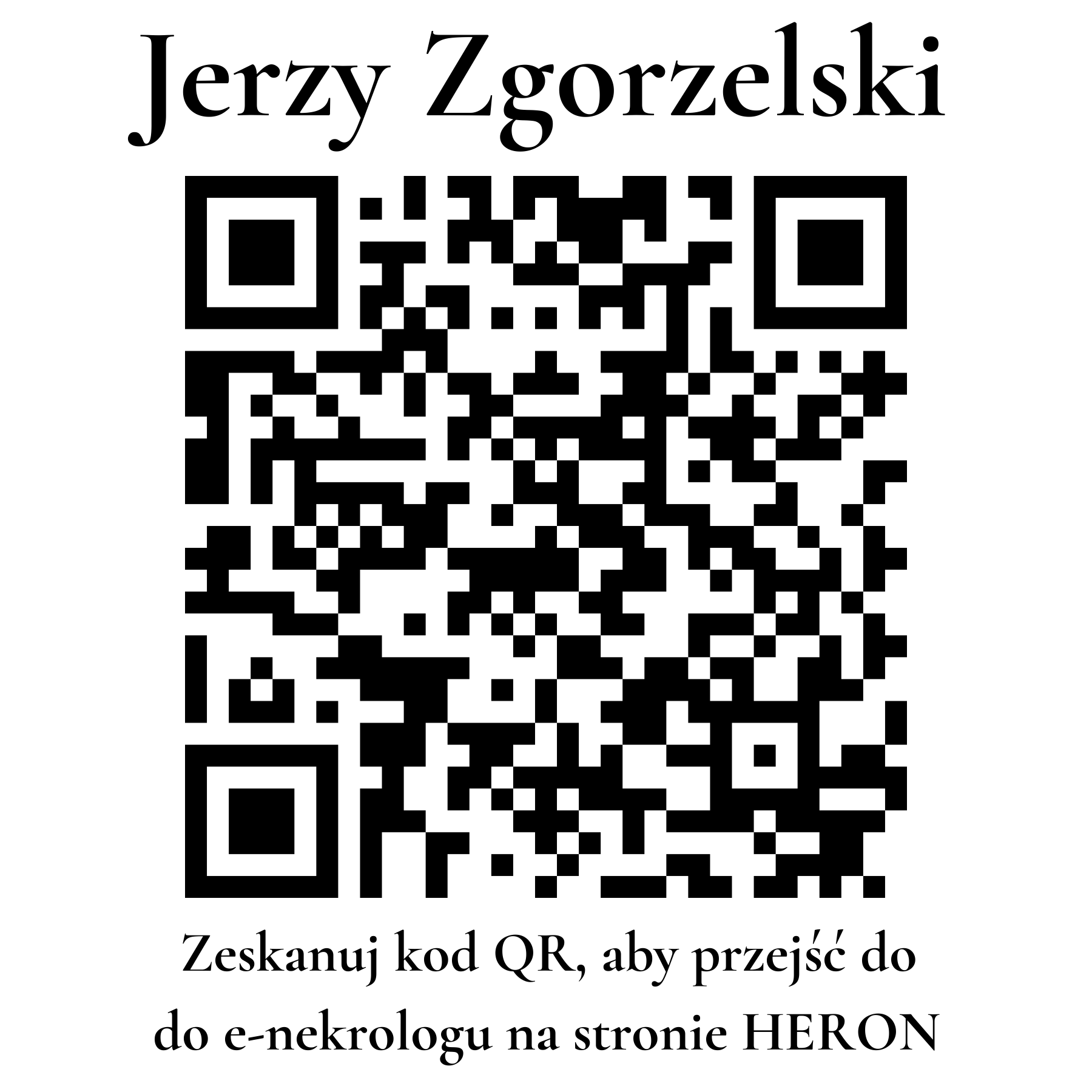 Kod QR do nekrologu Jerzy Zgorzelski