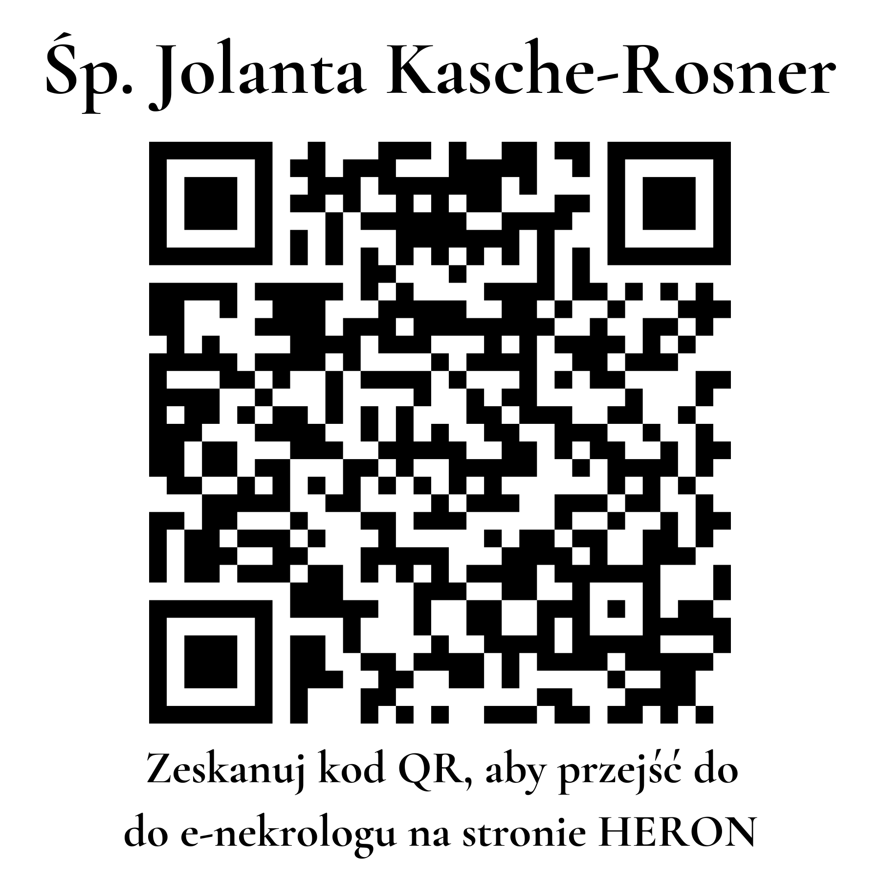 Kod QR do nekrologu Jolanta Kasche-Rosner