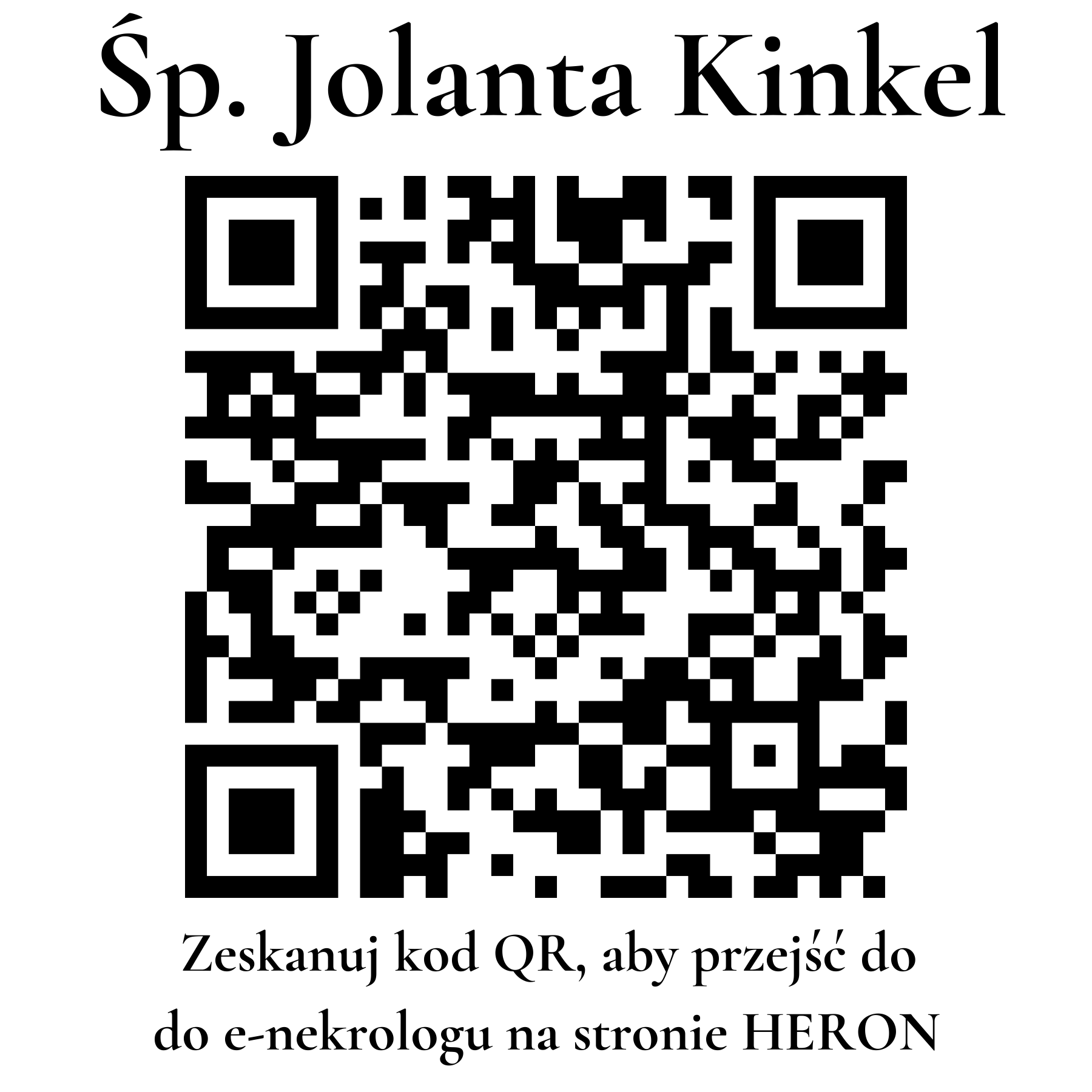 Kod QR do nekrologu Jolanta Kinkel