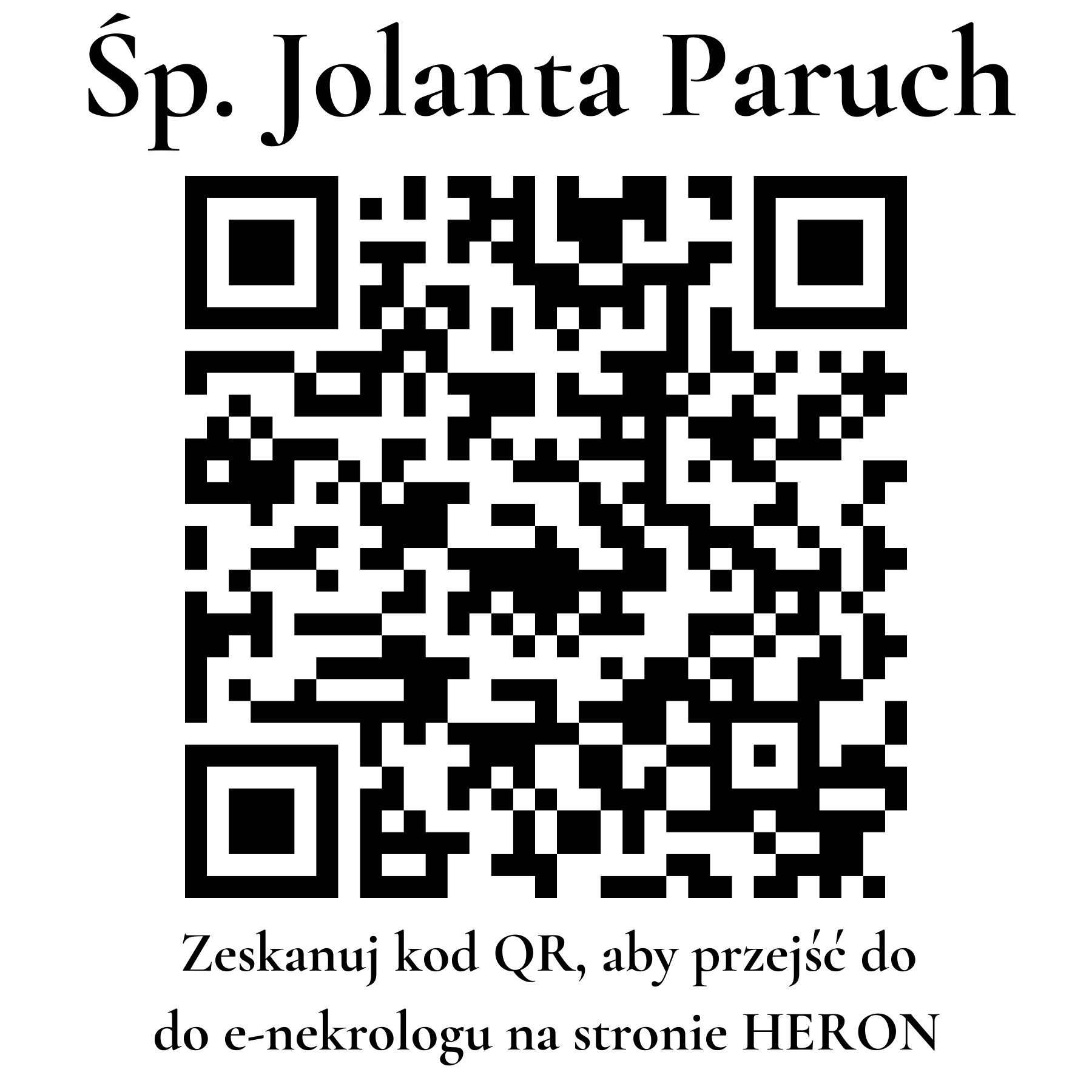 Kod QR do nekrologu Jolanta Paruch
