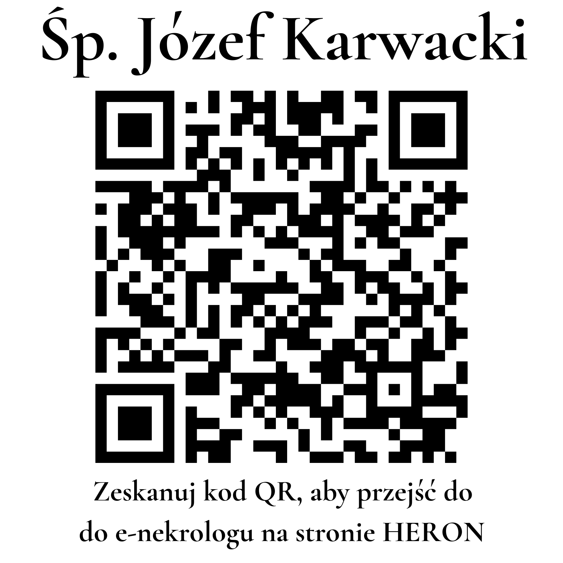 Kod QR do nekrologu Józef Karwacki