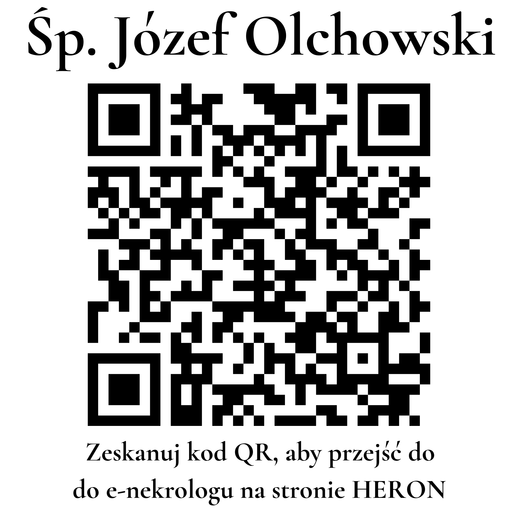 Kod QR do nekrologu Józef Olchowski