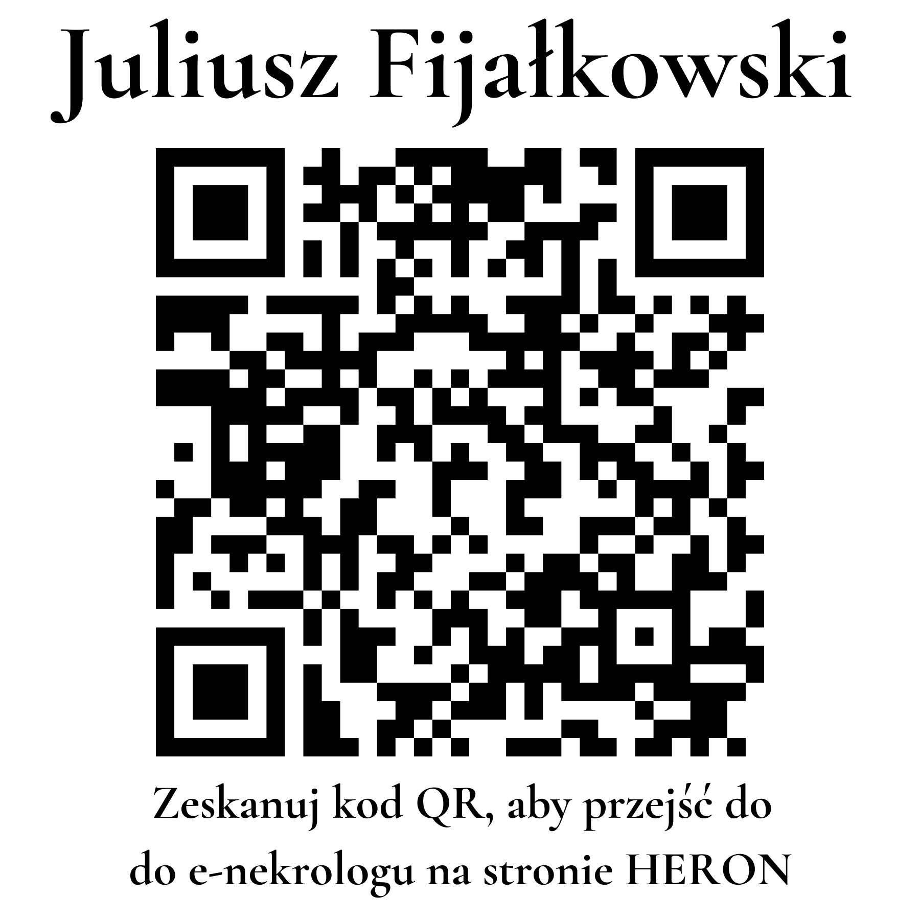 Kod QR do nekrologu Juliusz Fijałkowski