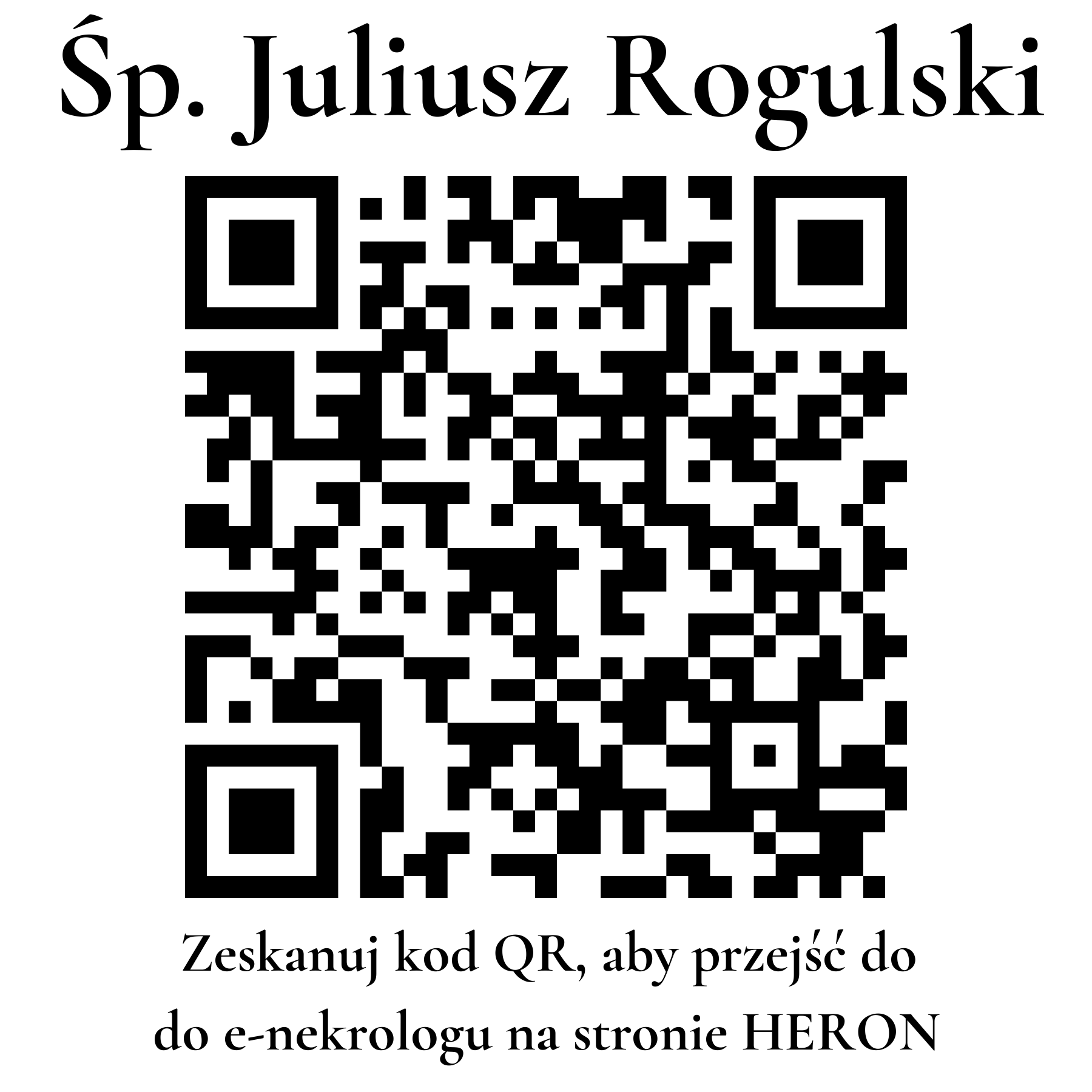 Kod QR do nekrologu Juliusz Rogulski