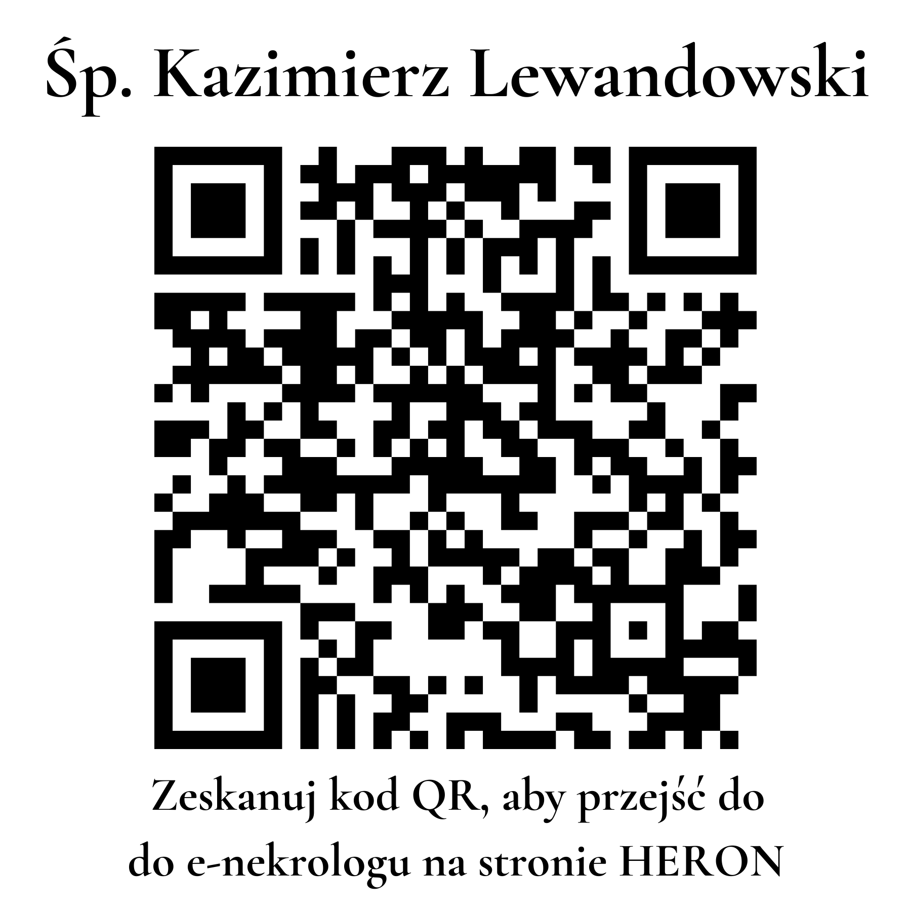 Kod QR do nekrologu Kazimierz Lewandowski