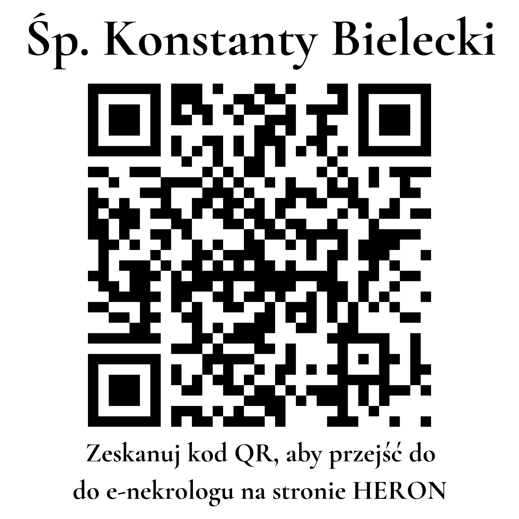 Kod QR do nekrologu Konstanty Bielecki
