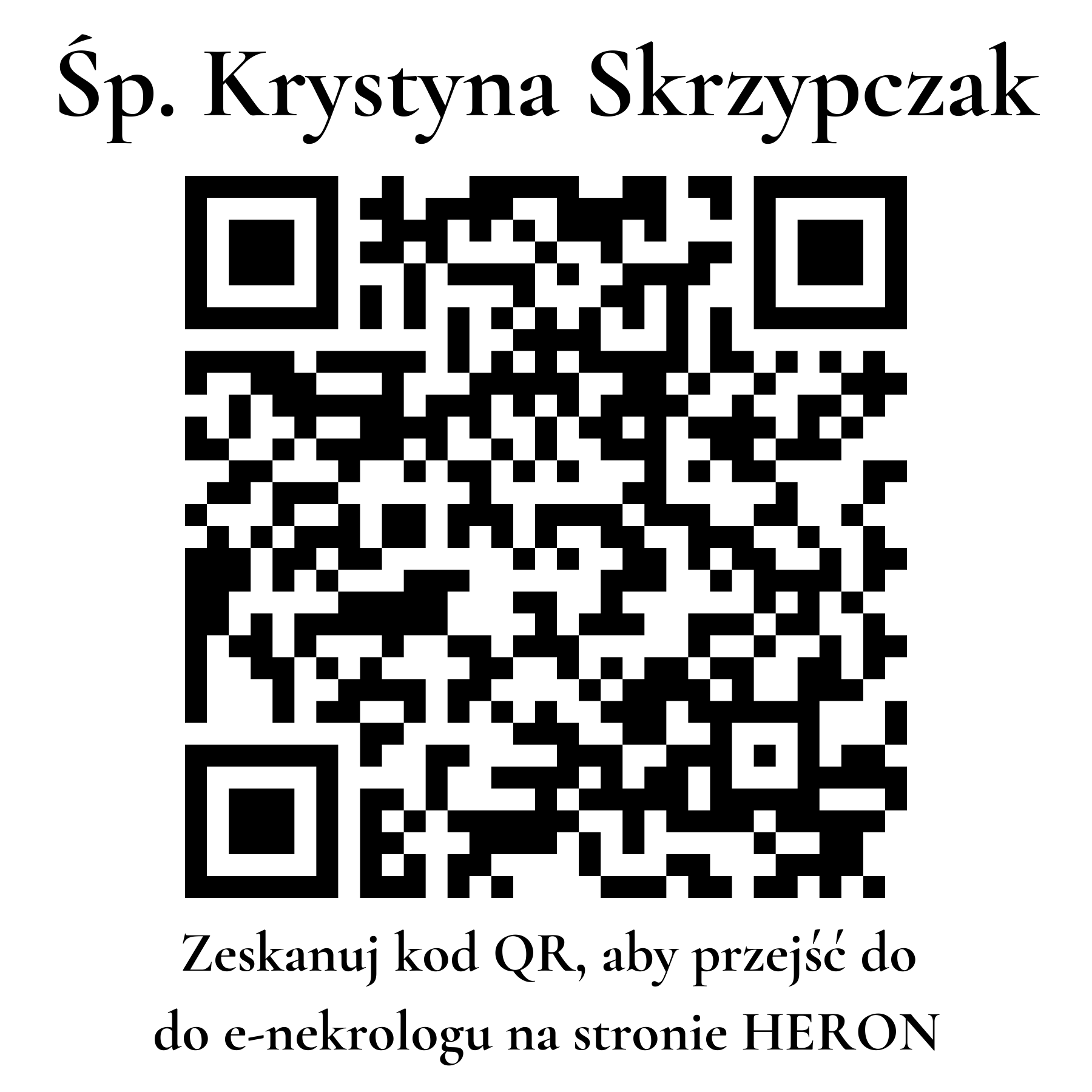 Kod QR do nekrologu Krystyna Skrzypczak