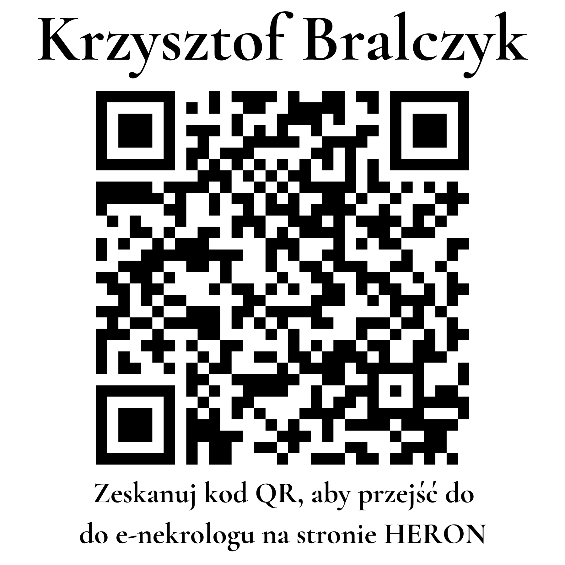 Kod QR do nekrologu Krzysztof Bralczyk