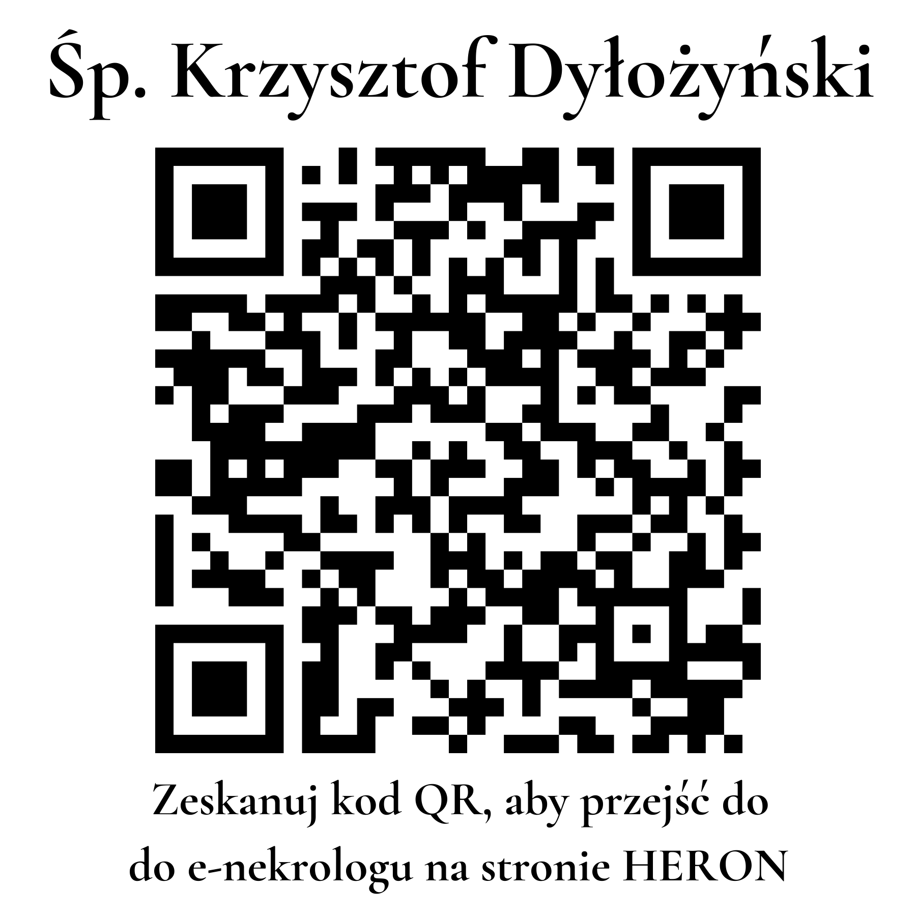 Kod QR do nekrologu Krzysztof Dyłożyński