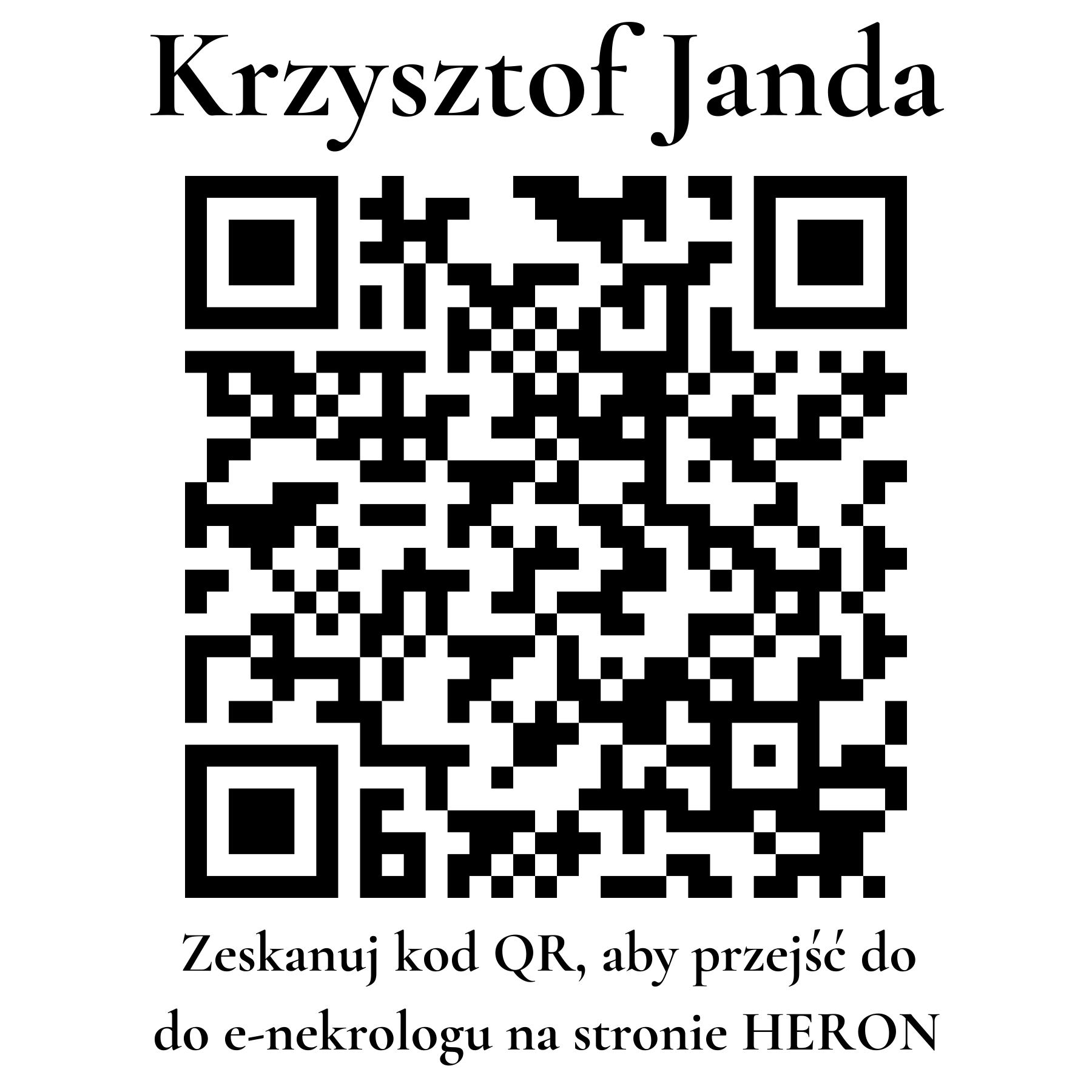 Kod QR do nekrologu Krzysztof Janda