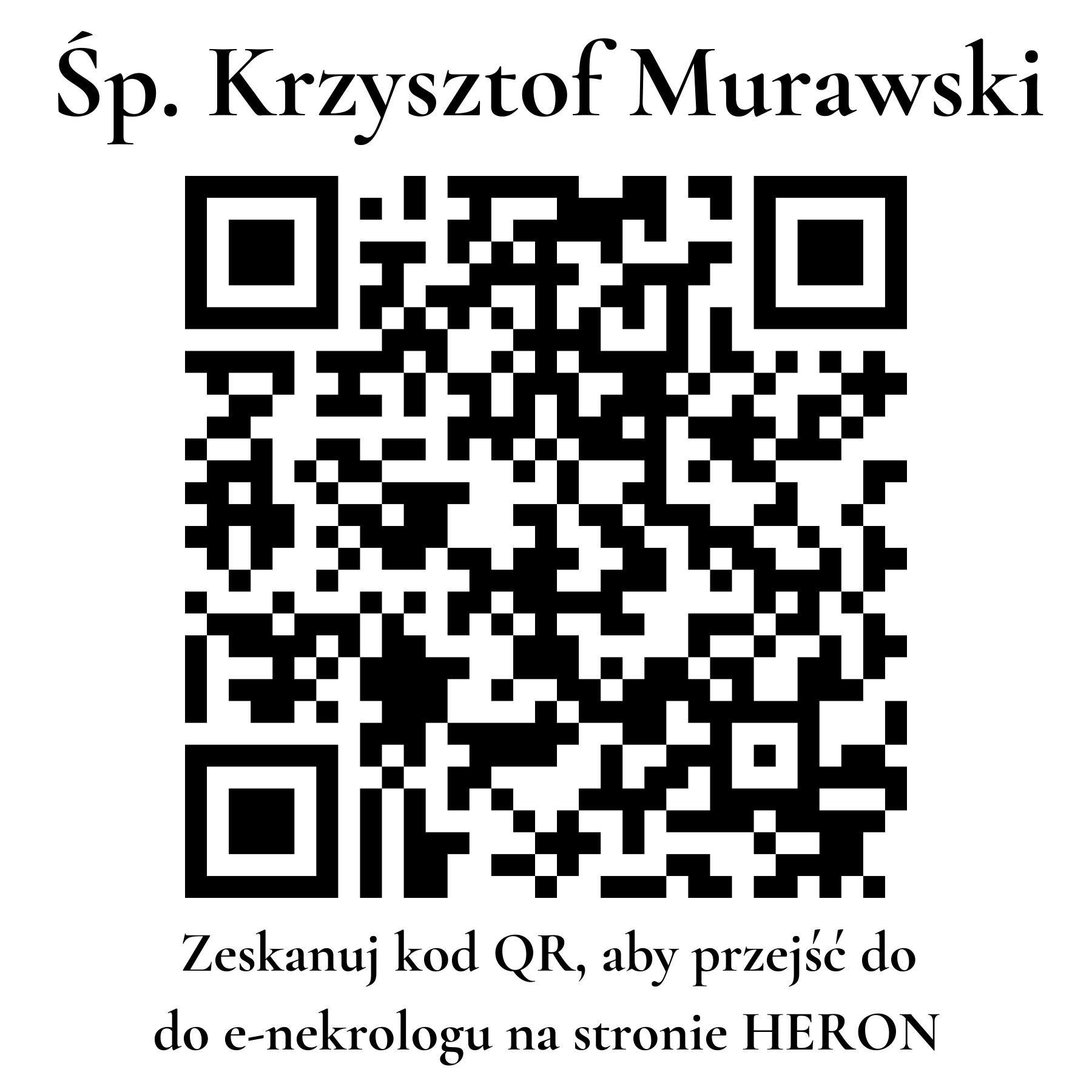Kod QR do nekrologu Krzysztof Murawski